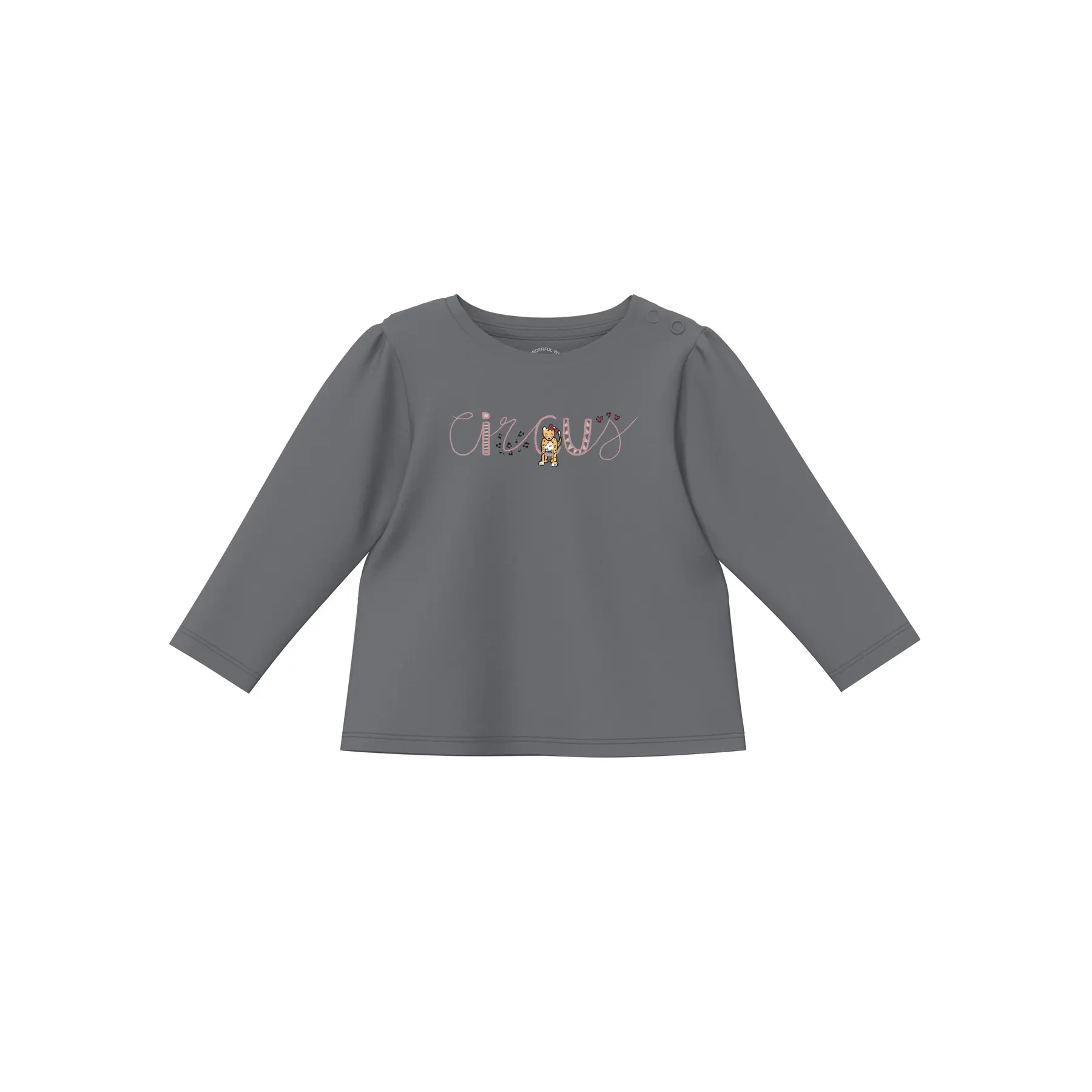 Glockenärmel-Jersey-T-Shirt mit glitzerndem Print vorne Baby s.Oliver