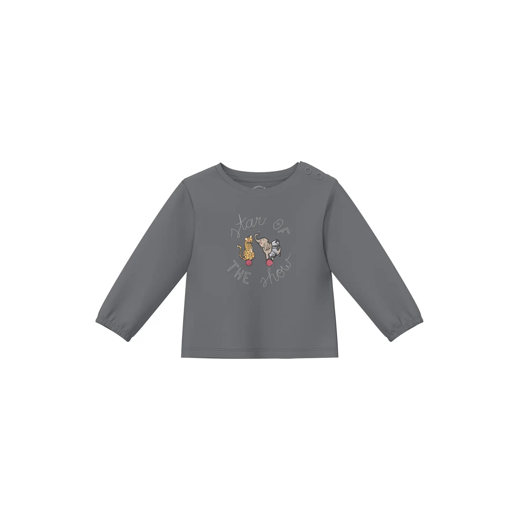 Langarmshirt mit Stickerei und Glitzerprint für Babys s.Oliver