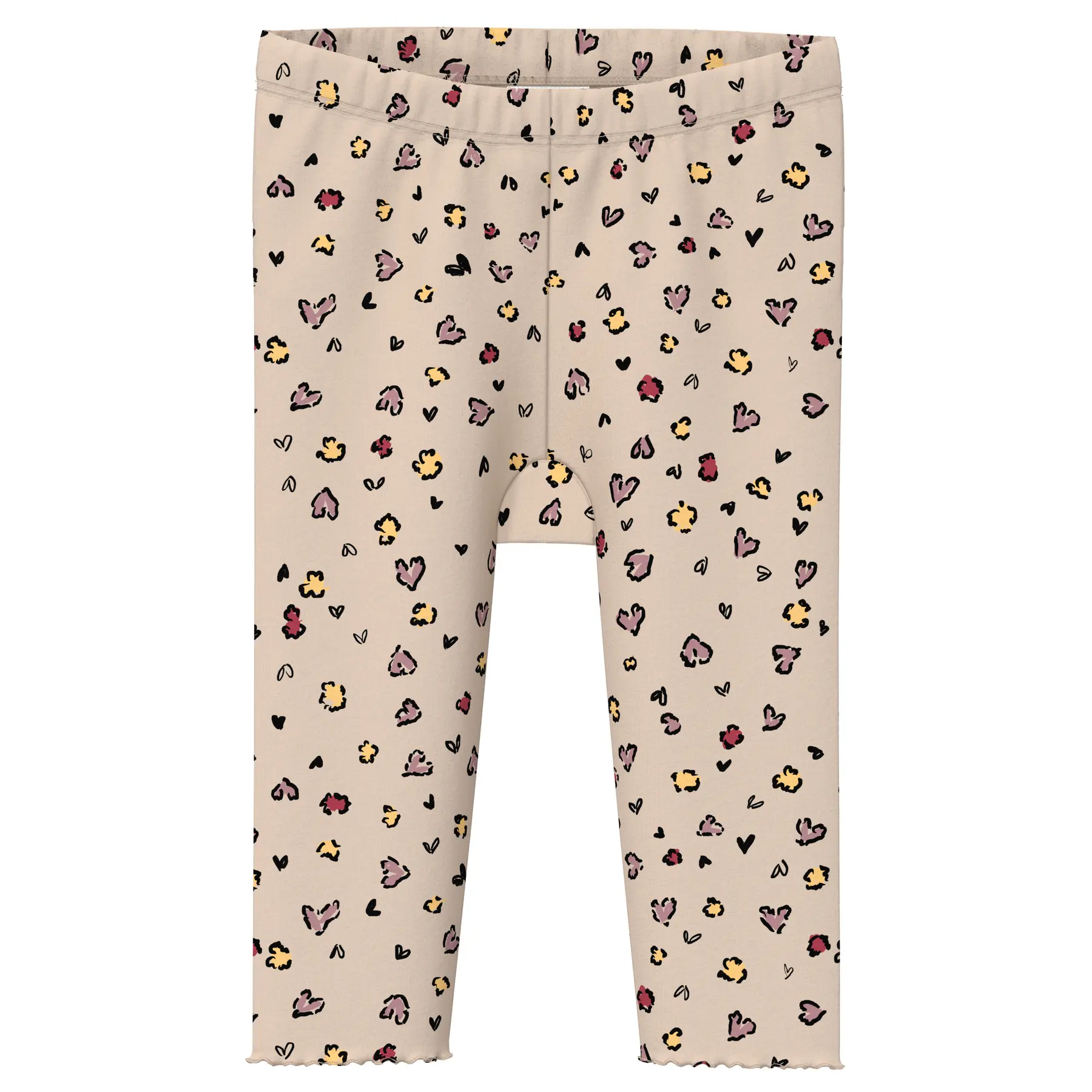Legging in cotone a taglio aderente con stampa all-over per bebè s.Oliver