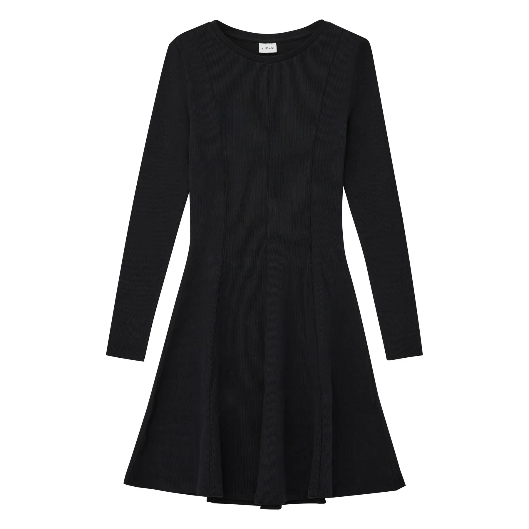 Robe courte en maille côtelée avec coutures découpées fille s.Oliver