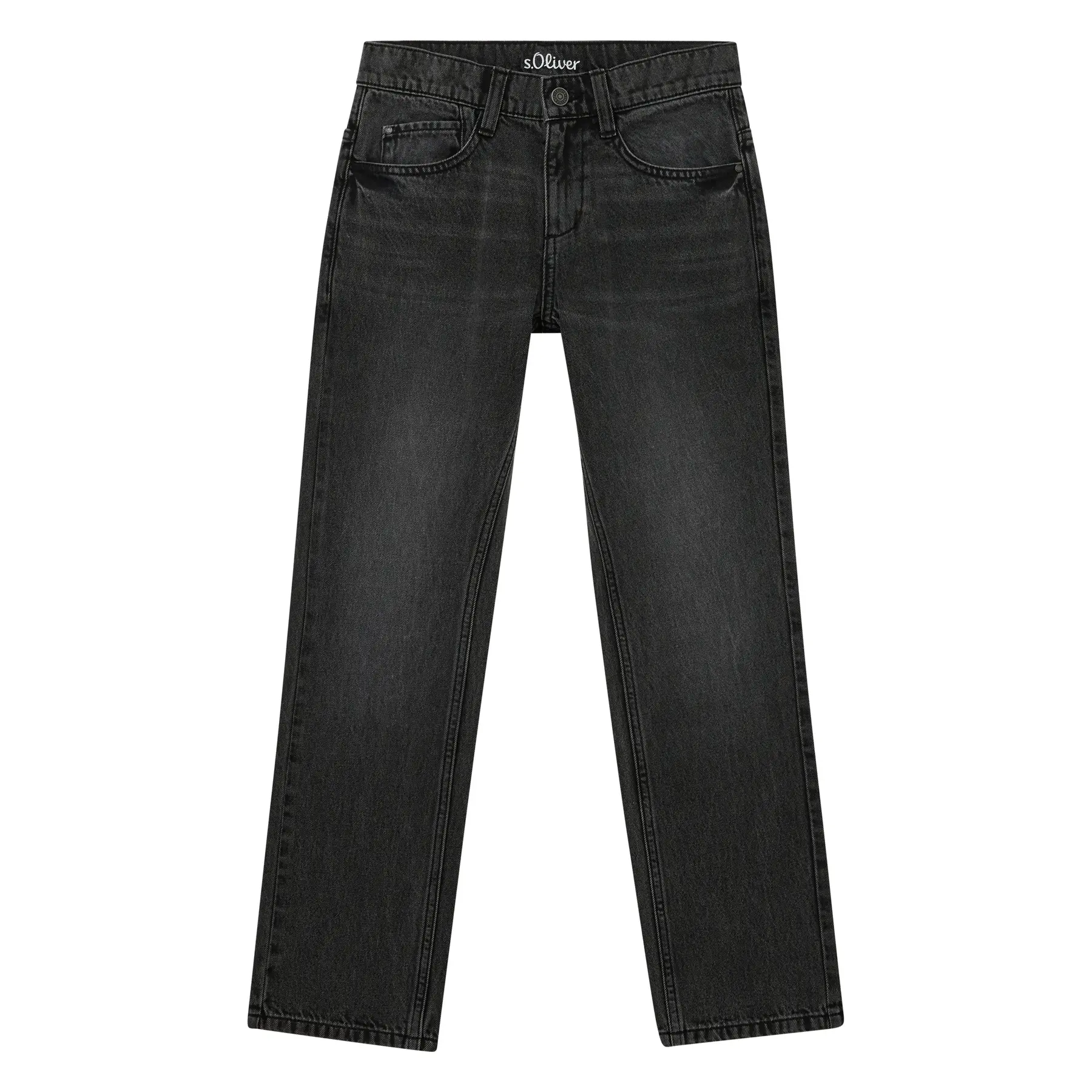 Jeans Regular a gamba dritta a vita media lavaggio bambino s.Oliver