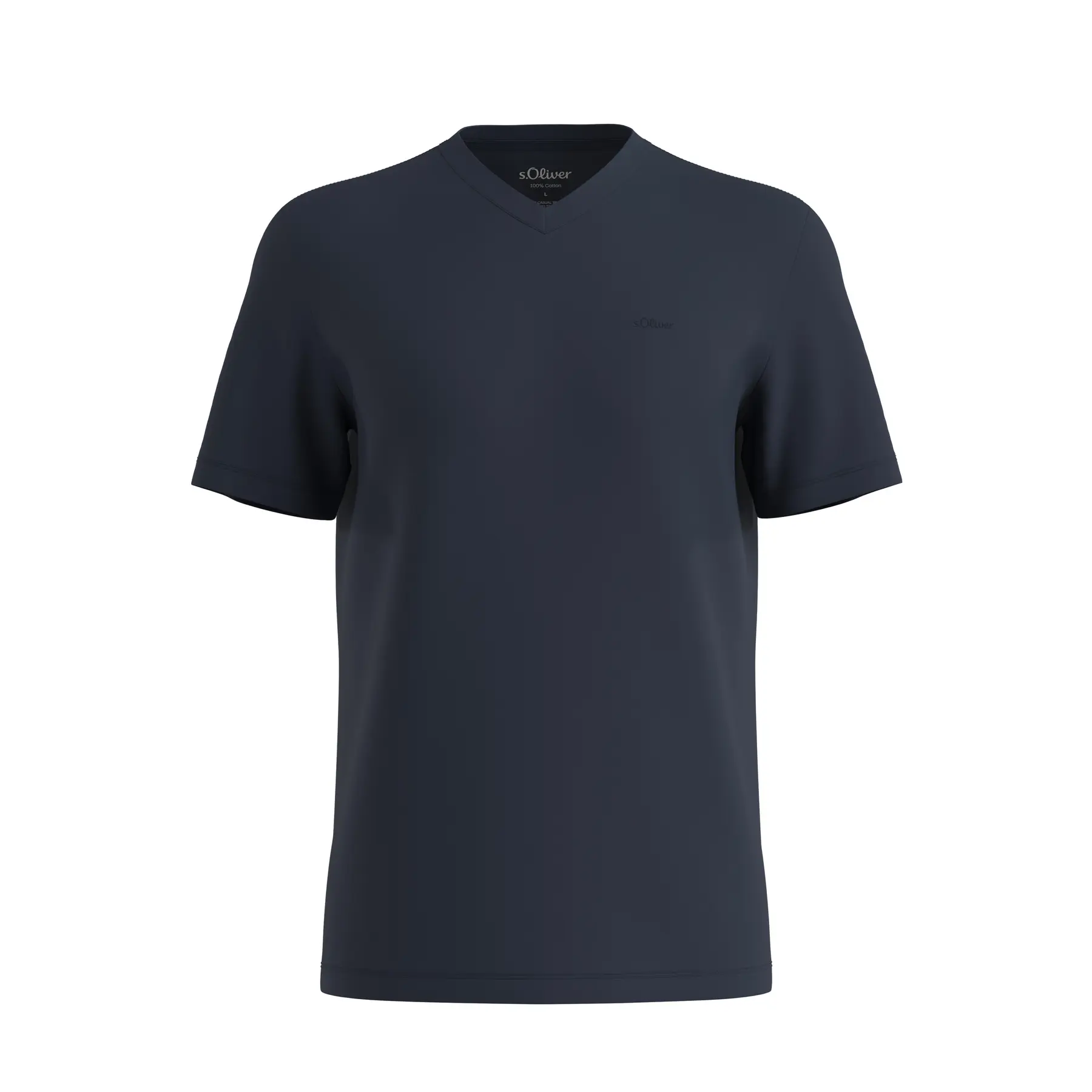 V-hals T-shirt met logo s.Oliver