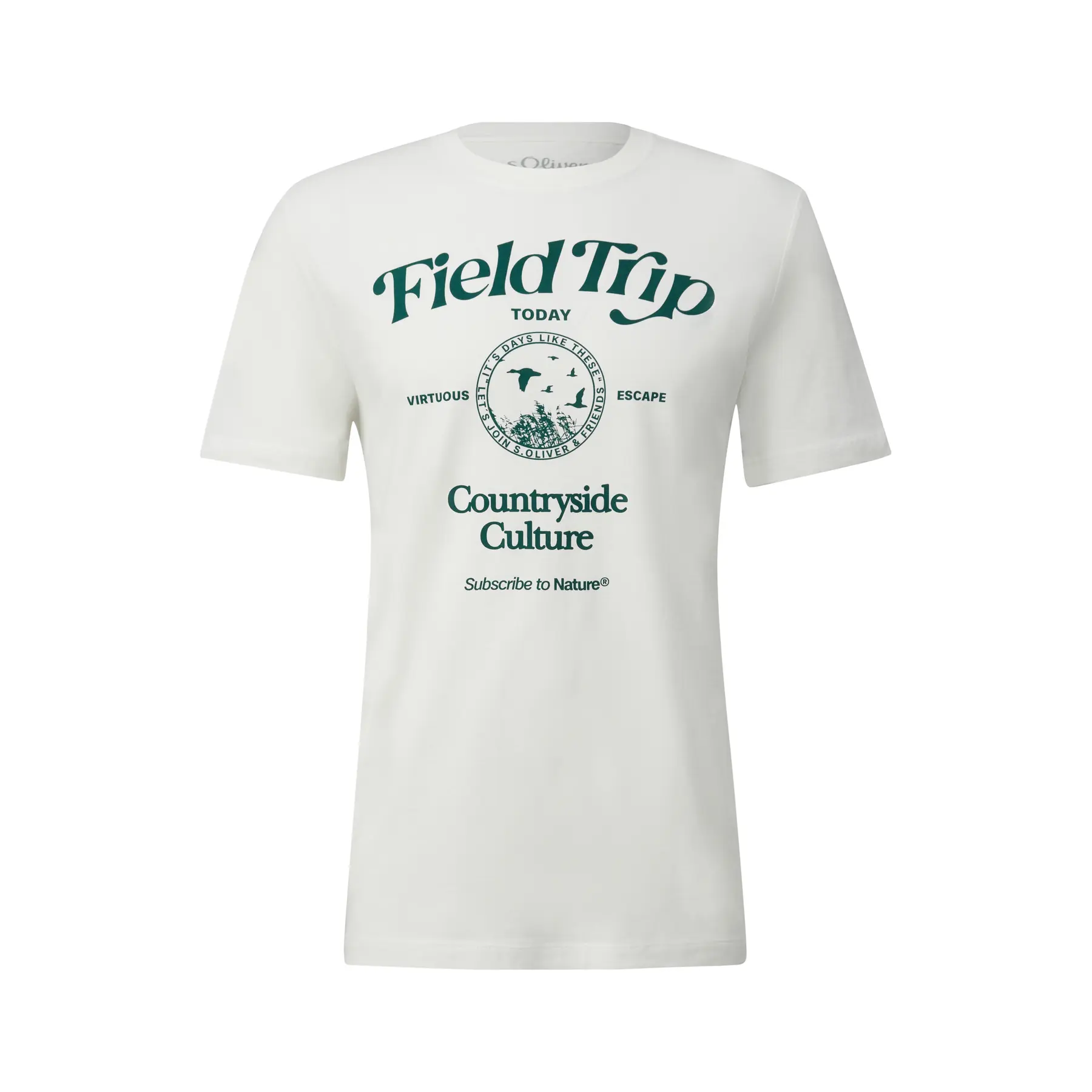 Kunstmotiv Baumwoll T-Shirt mit Vorderdruck s.Oliver