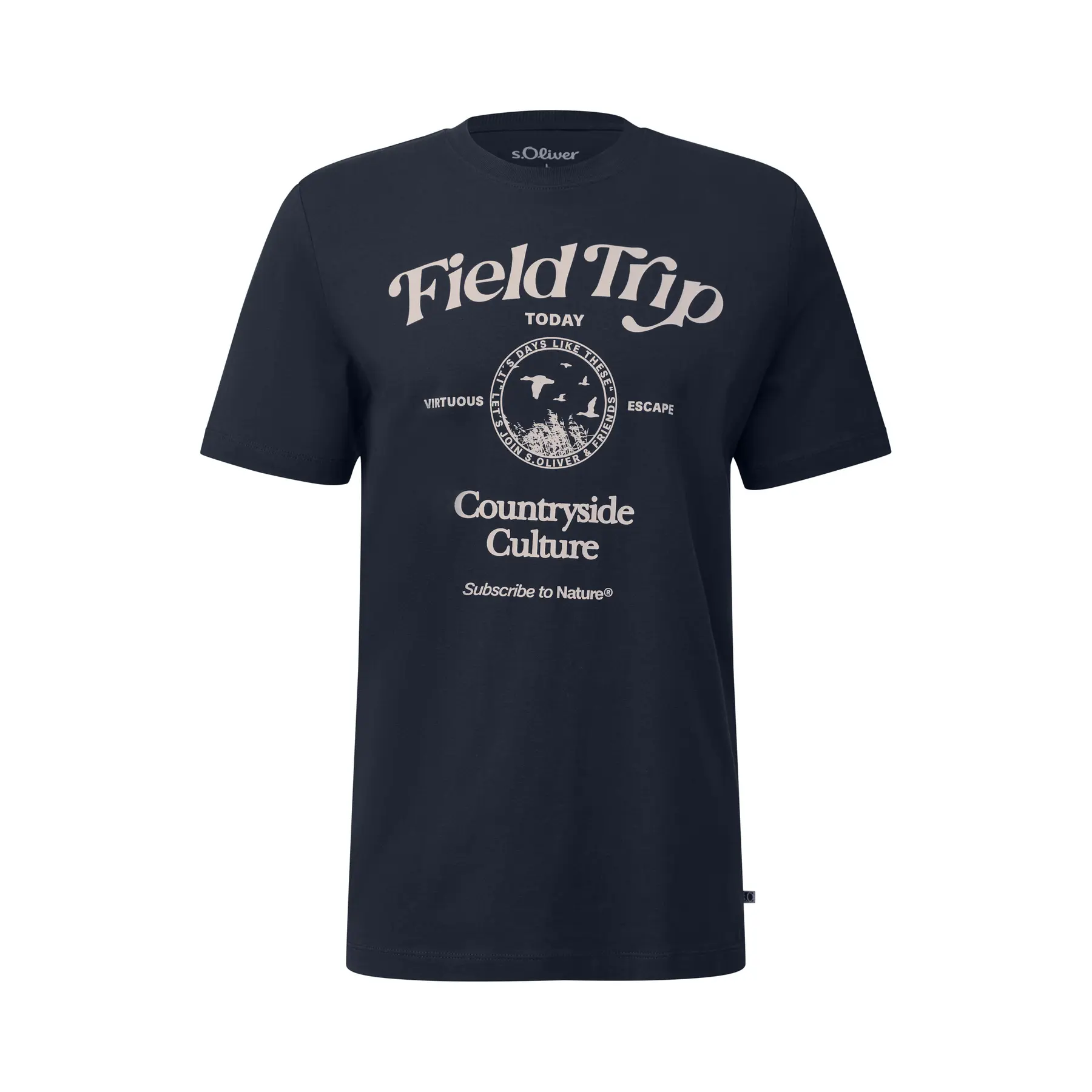 Kunstmotiv Baumwoll T-Shirt mit Vorderdruck s.Oliver