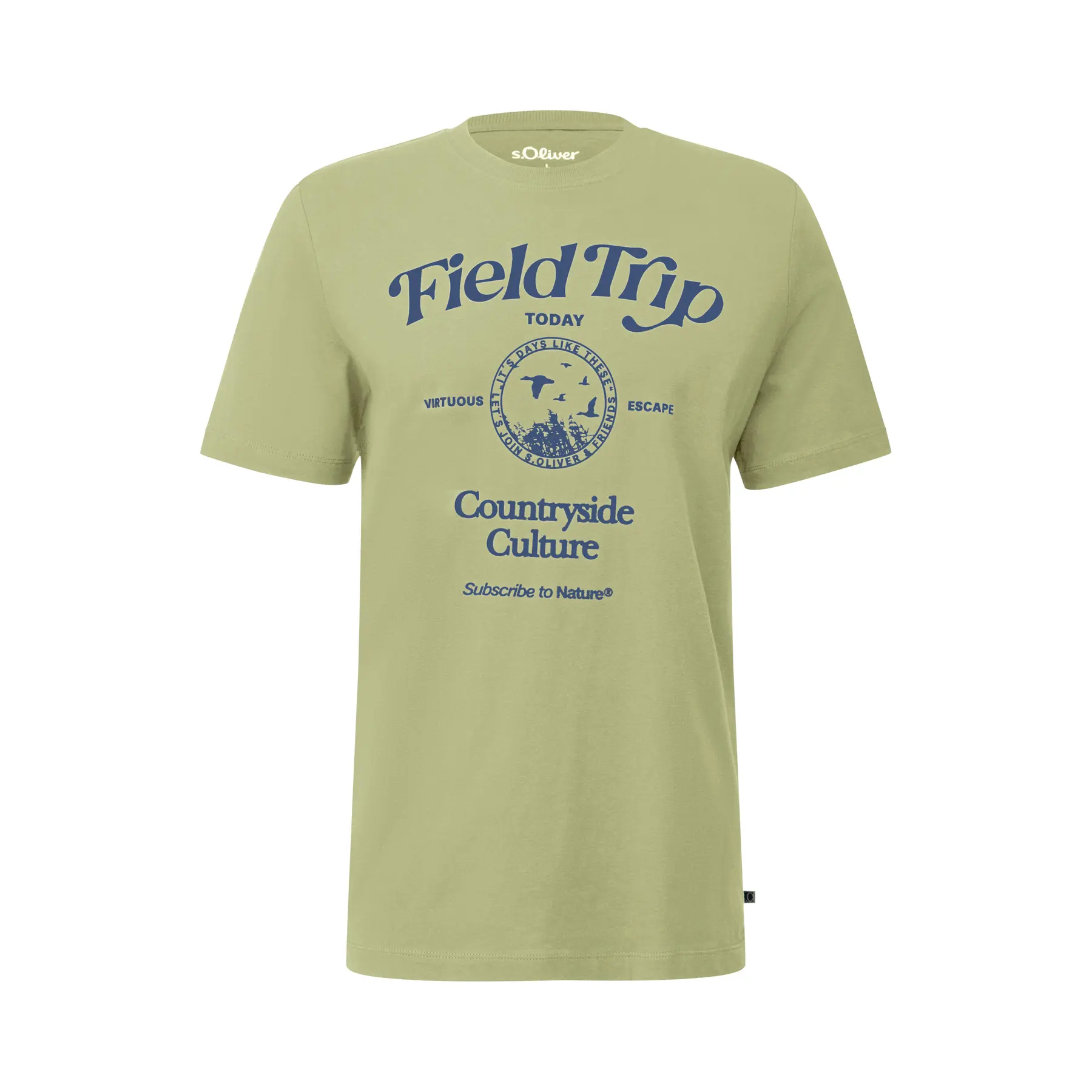 Kunstmotiv Baumwoll T-Shirt mit Vorderdruck s.Oliver