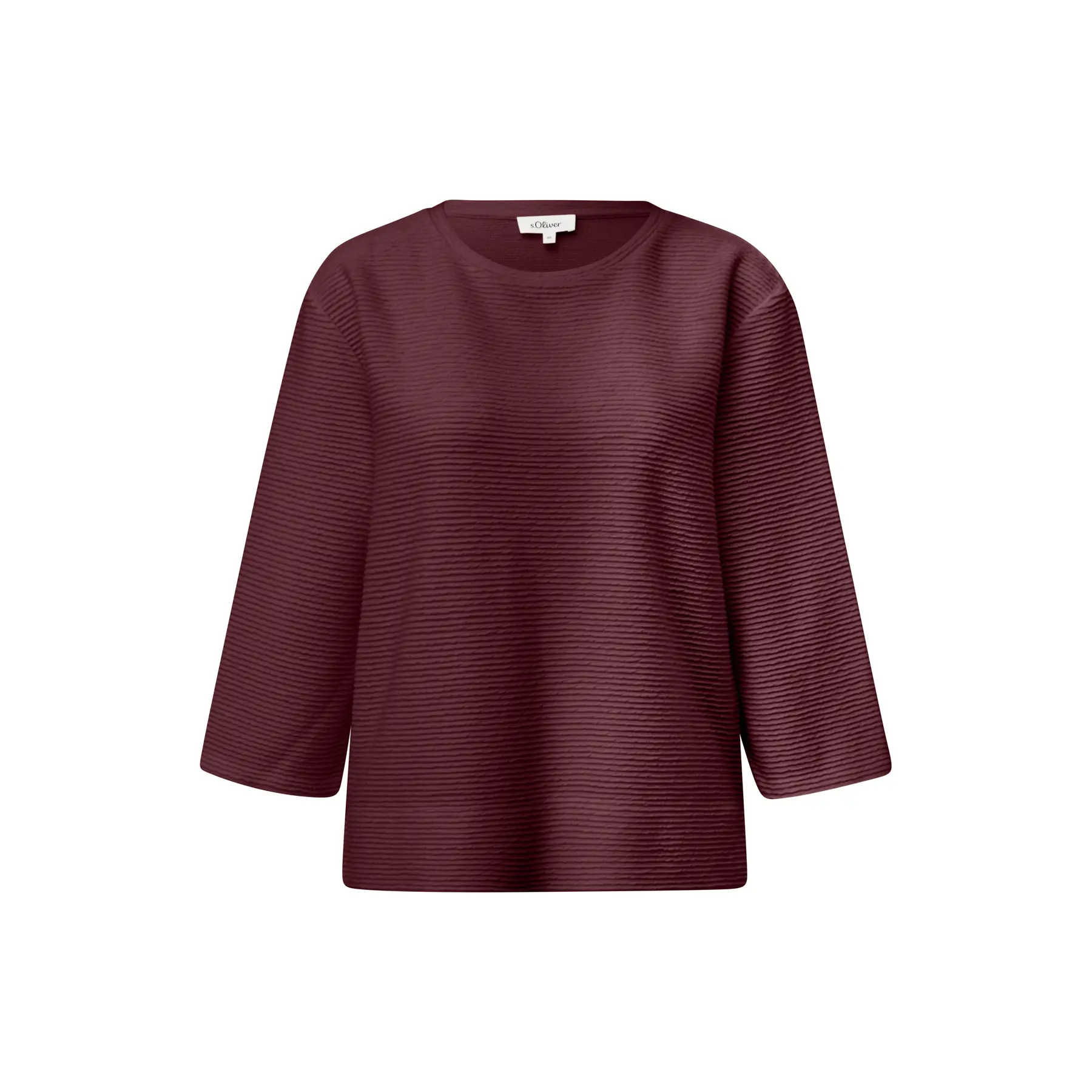 Felpa Relaxed Fit con motivo strutturato e maniche 3/4 donna s.Oliver