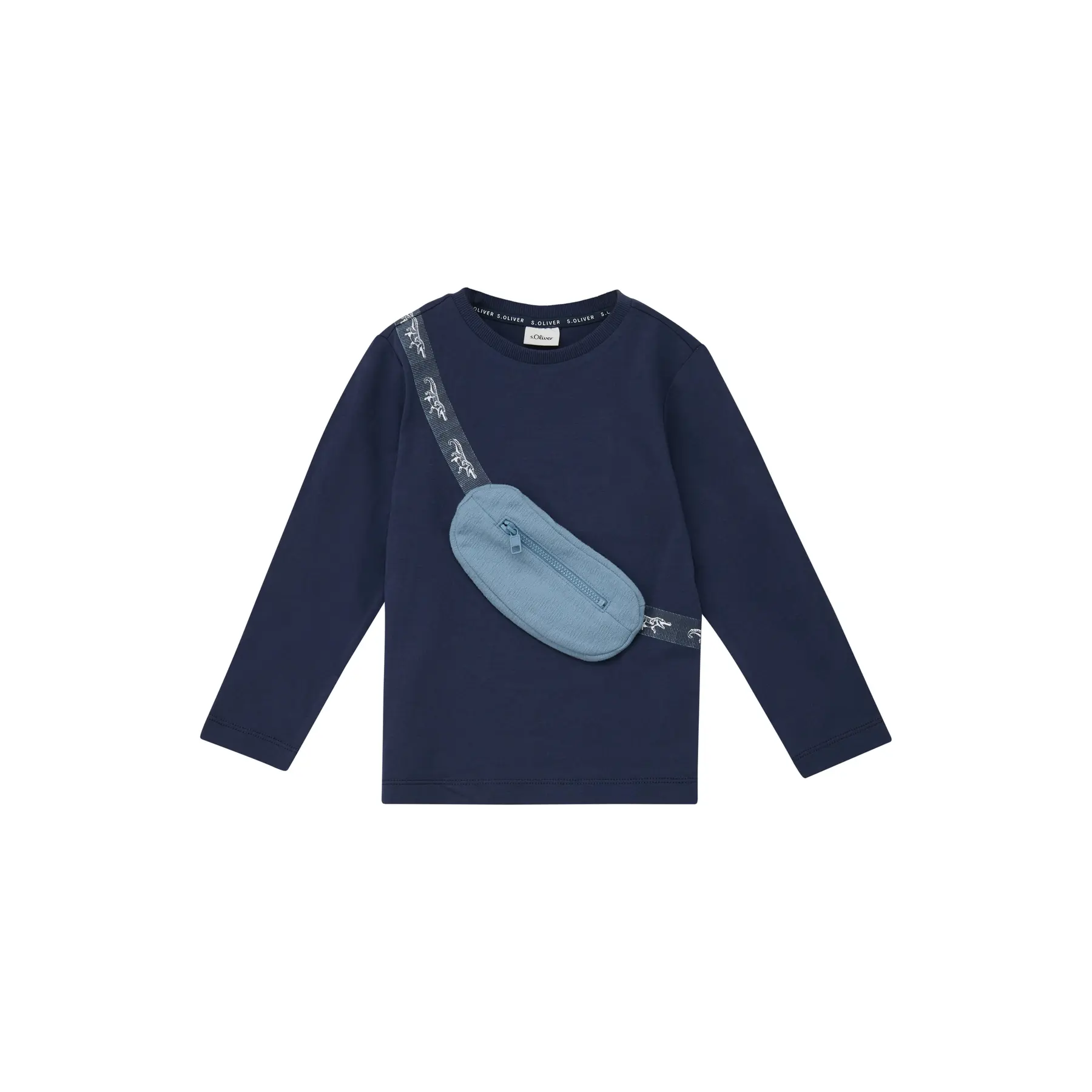 Langarmshirt aus Jersey mit aufgesetzter Reißverschlusstasche für Kinder s.Oliver