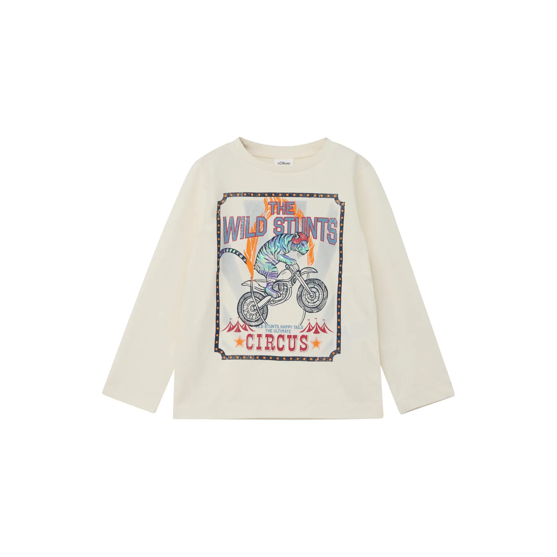 T-shirt a maniche lunghe in cotone con stampa metallizzata bambino s.Oliver