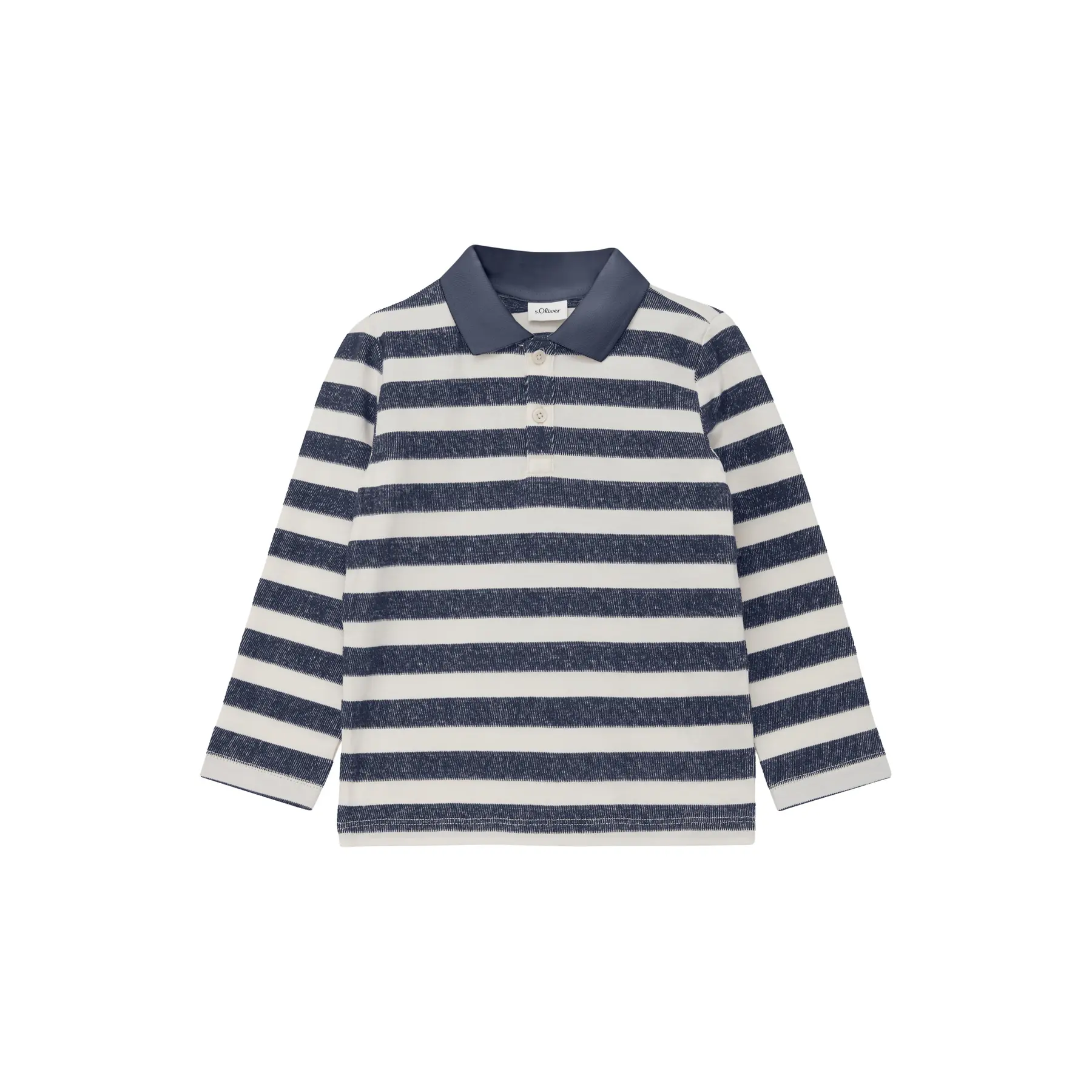 Polo a maniche lunghe in jersey rigato per bambini s.Oliver