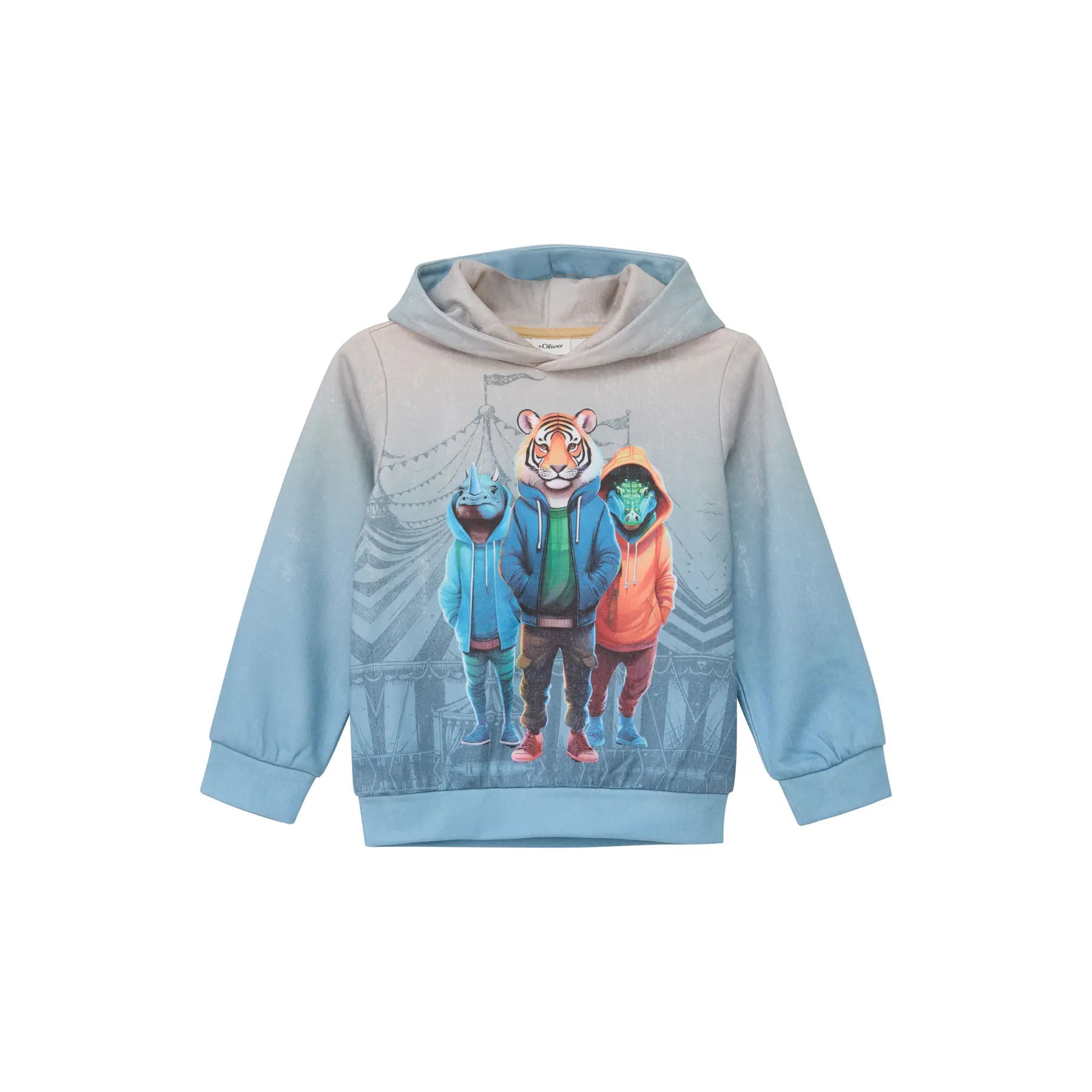 Felpa con cappuccio foderata e stampa a sublimazione bambino s.Oliver