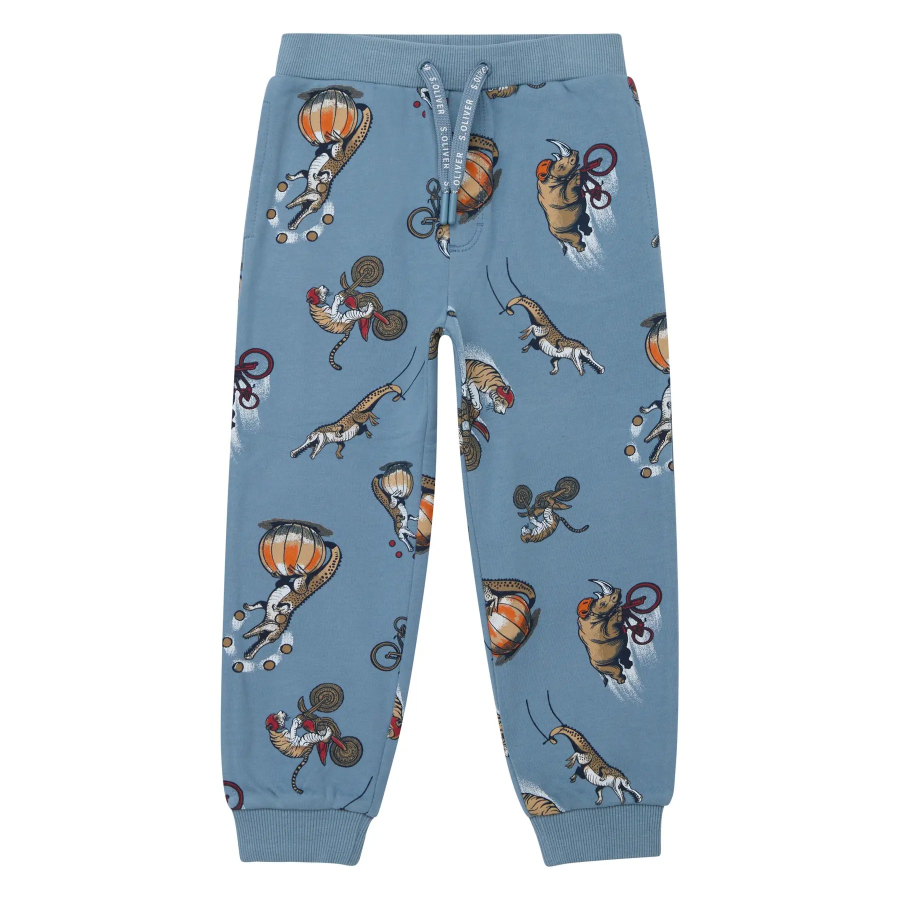 Pantalon de jogging avec cordon de serrage décoratif et imprimé all-over enfant s.Oliver