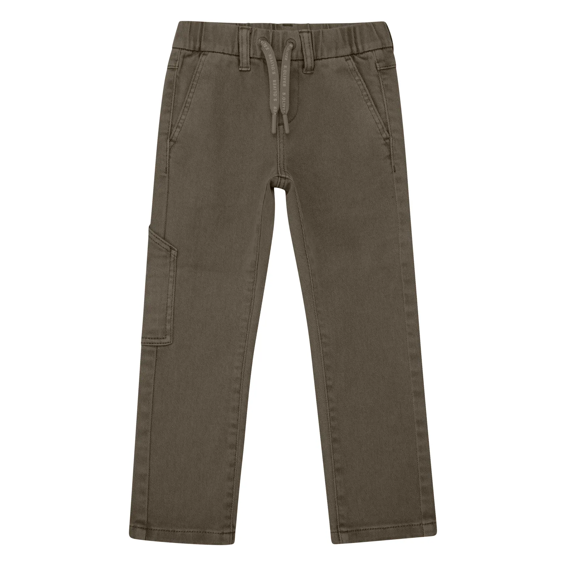 Pantalon en twill pelle coupe droite taille mi-haute jambe droite teinture pièce enfant s.Oliver