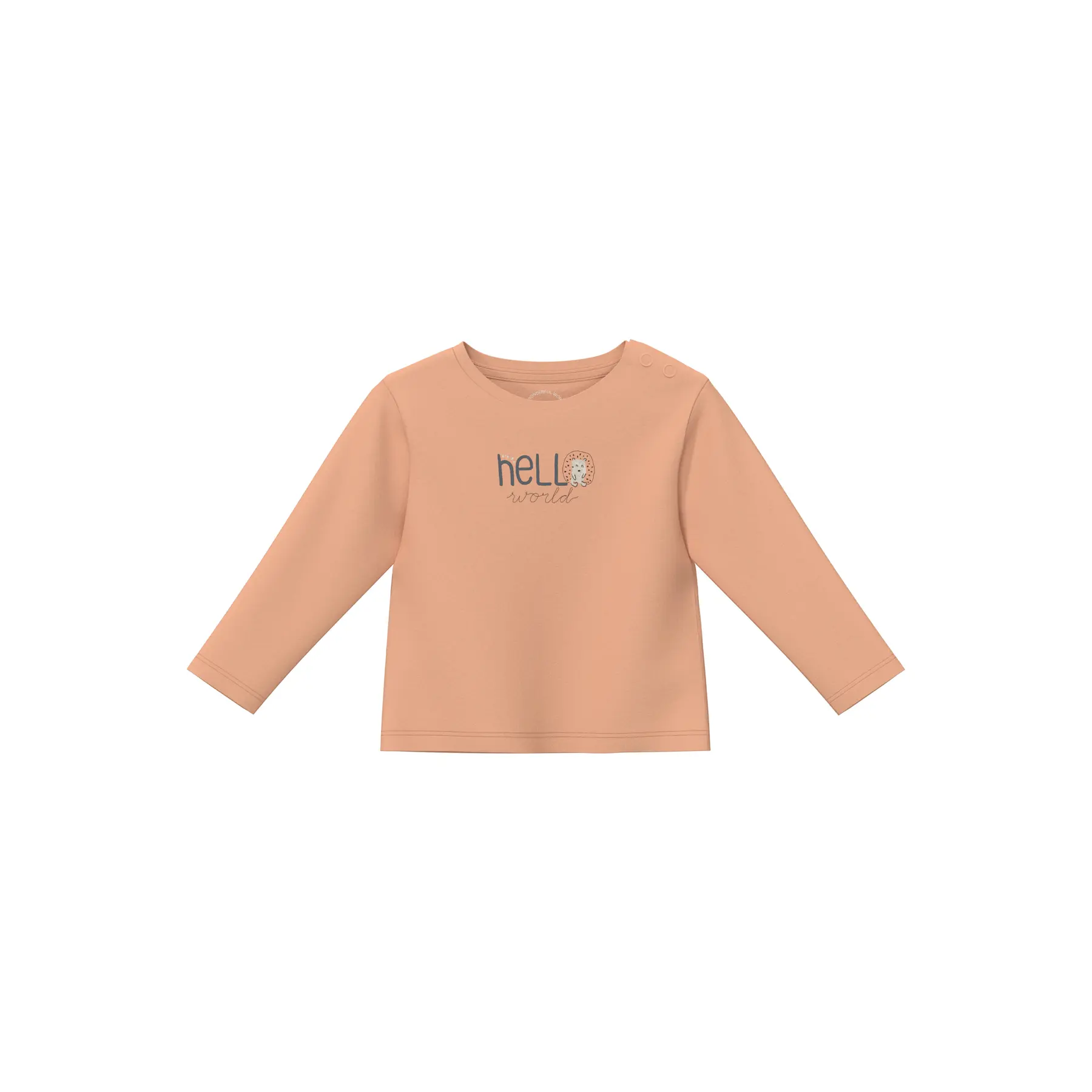 Baumwoll-T-Shirt mit Druck vorne und Knöpfen an der Seite für Babys s.Oliver