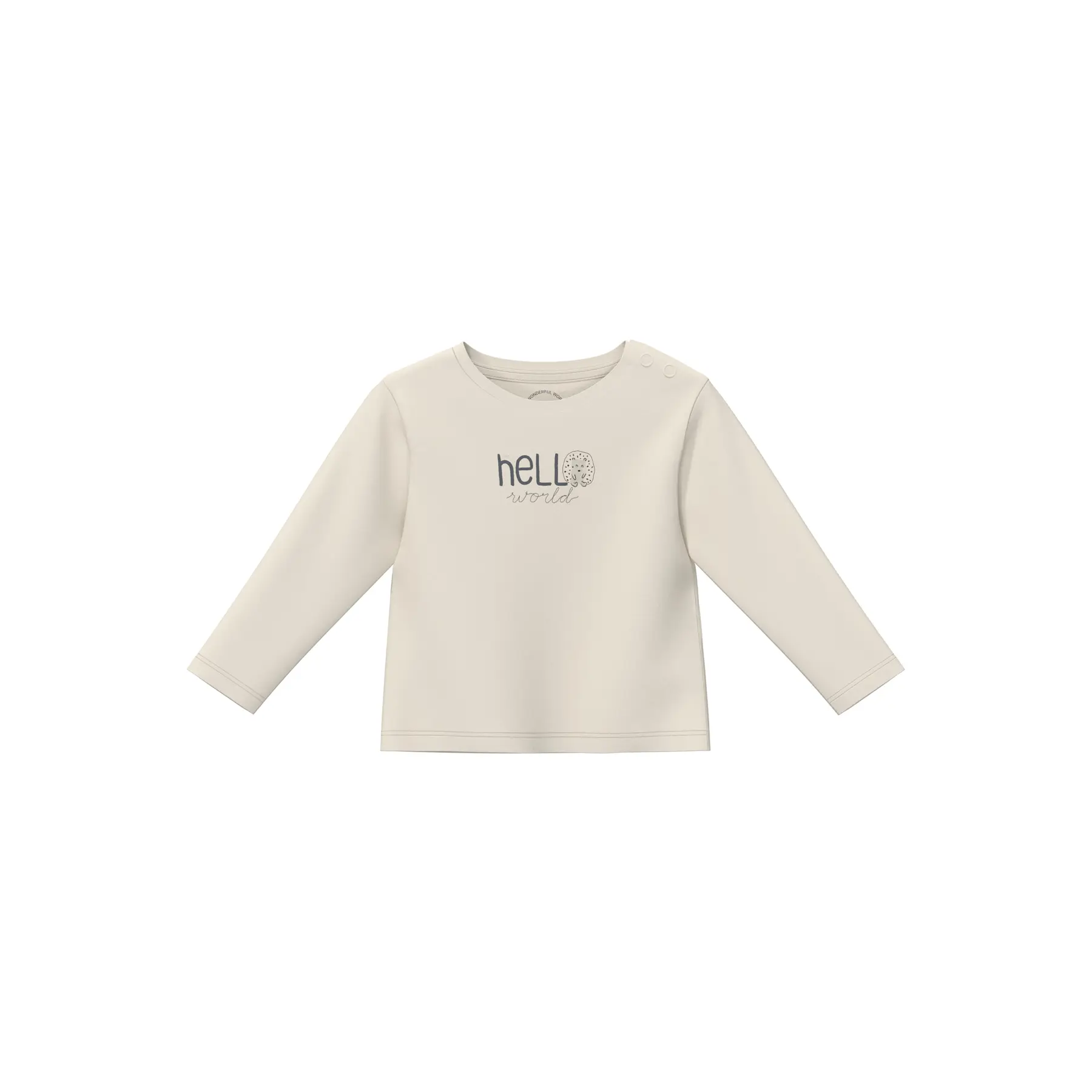 Baumwoll-T-Shirt mit Druck vorne und Knöpfen an der Seite für Babys s.Oliver