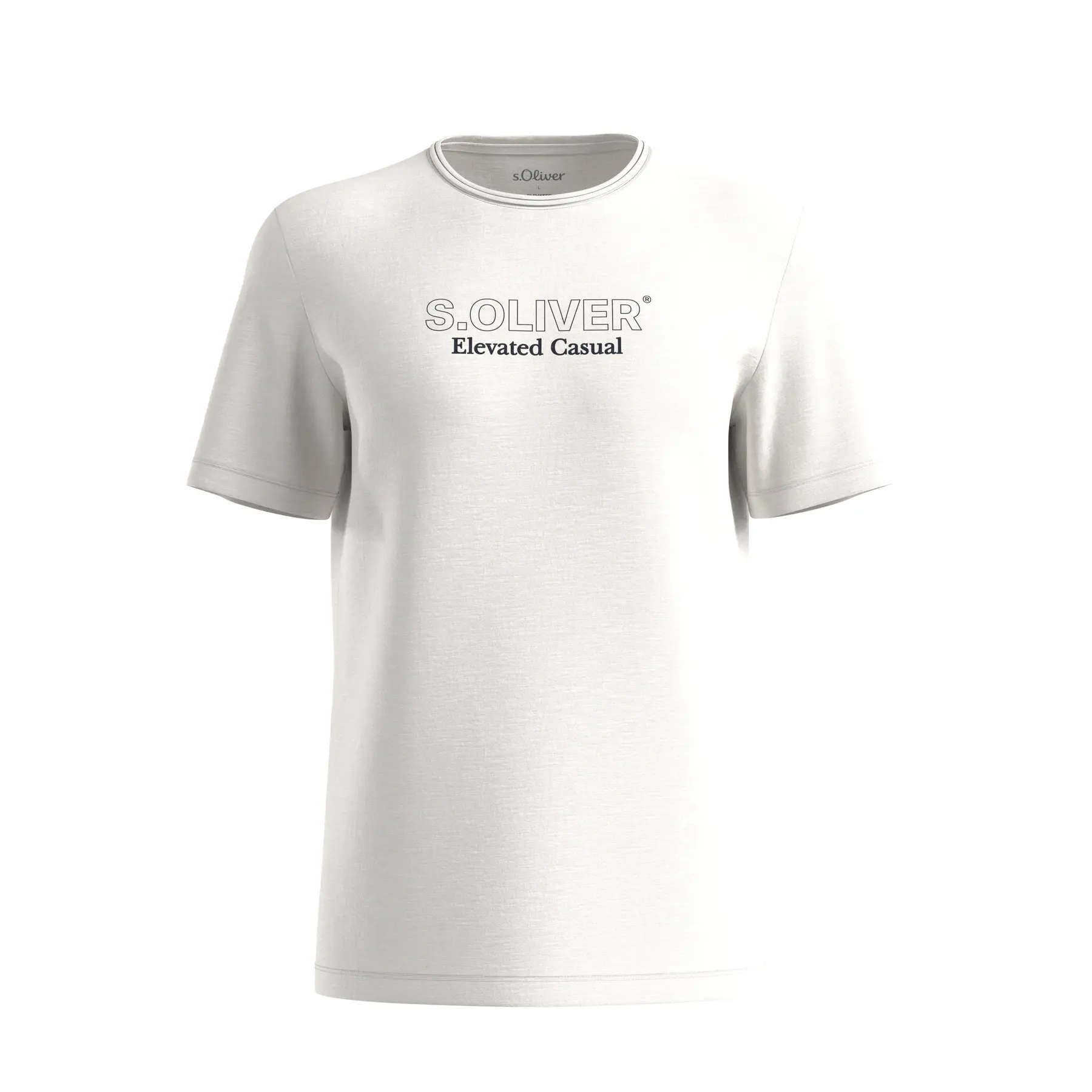 T-shirt a maniche corta con collo tondo e stampa frontale s.Oliver 2169412