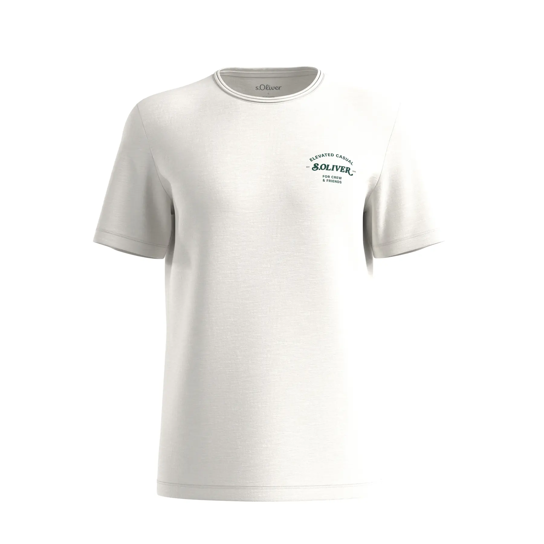 T-shirt a maniche corta con collo tondo e stampa frontale s.Oliver 2169412