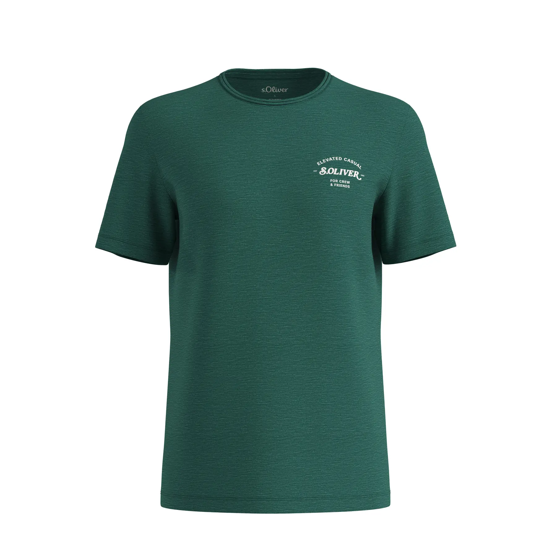 T-shirt a maniche corta con collo tondo e stampa frontale s.Oliver 2169412