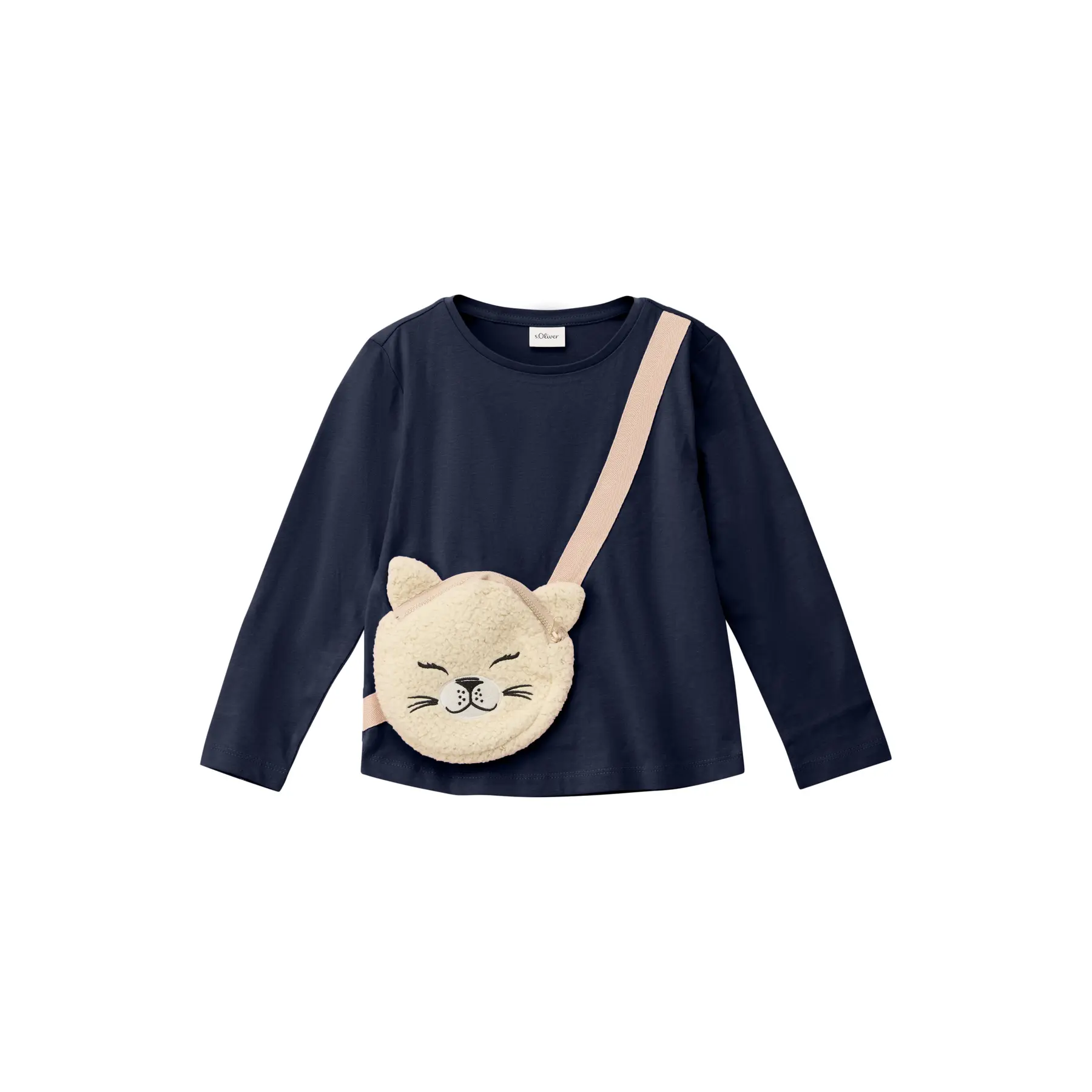 T-shirt à manches longues Loose Fit avec application poche fille s.Oliver