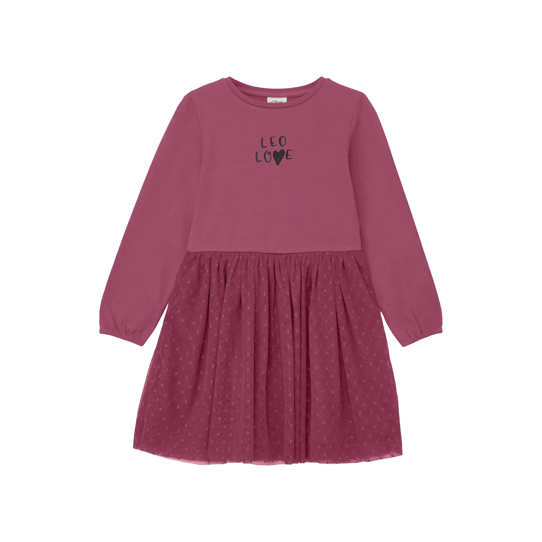 Robe courte avec jupe en mesh et imprimé pailleté bébé fille s.Oliver