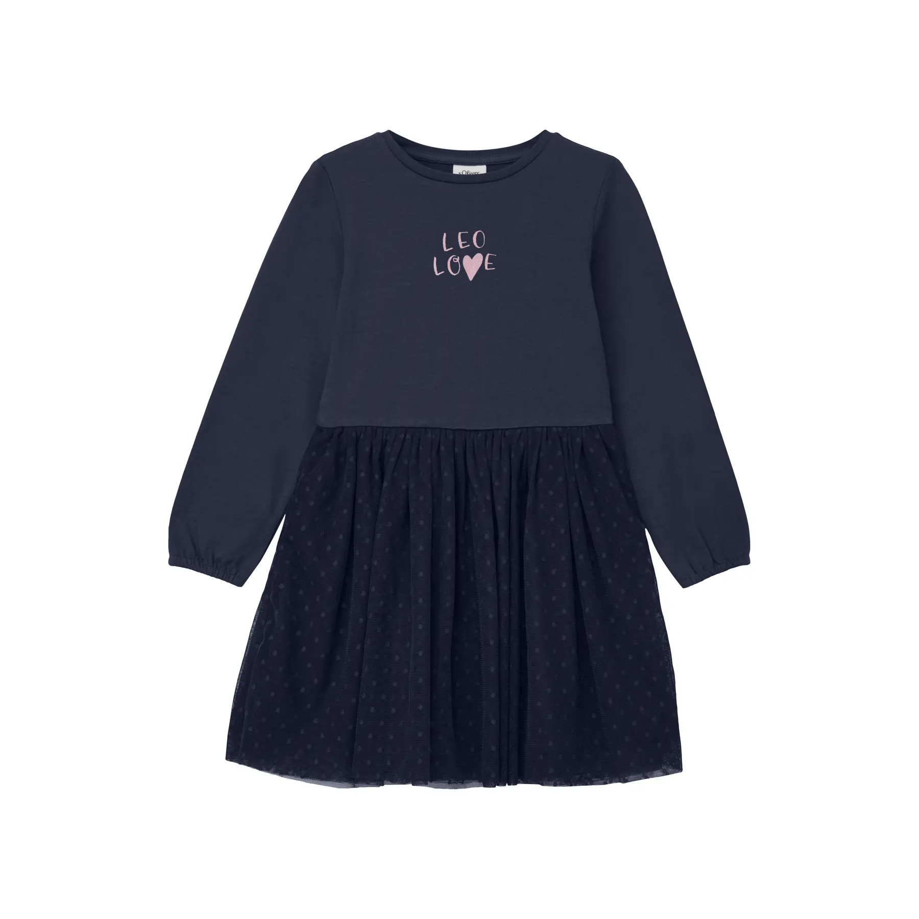 Robe courte avec jupe en mesh et imprimé pailleté bébé fille s.Oliver