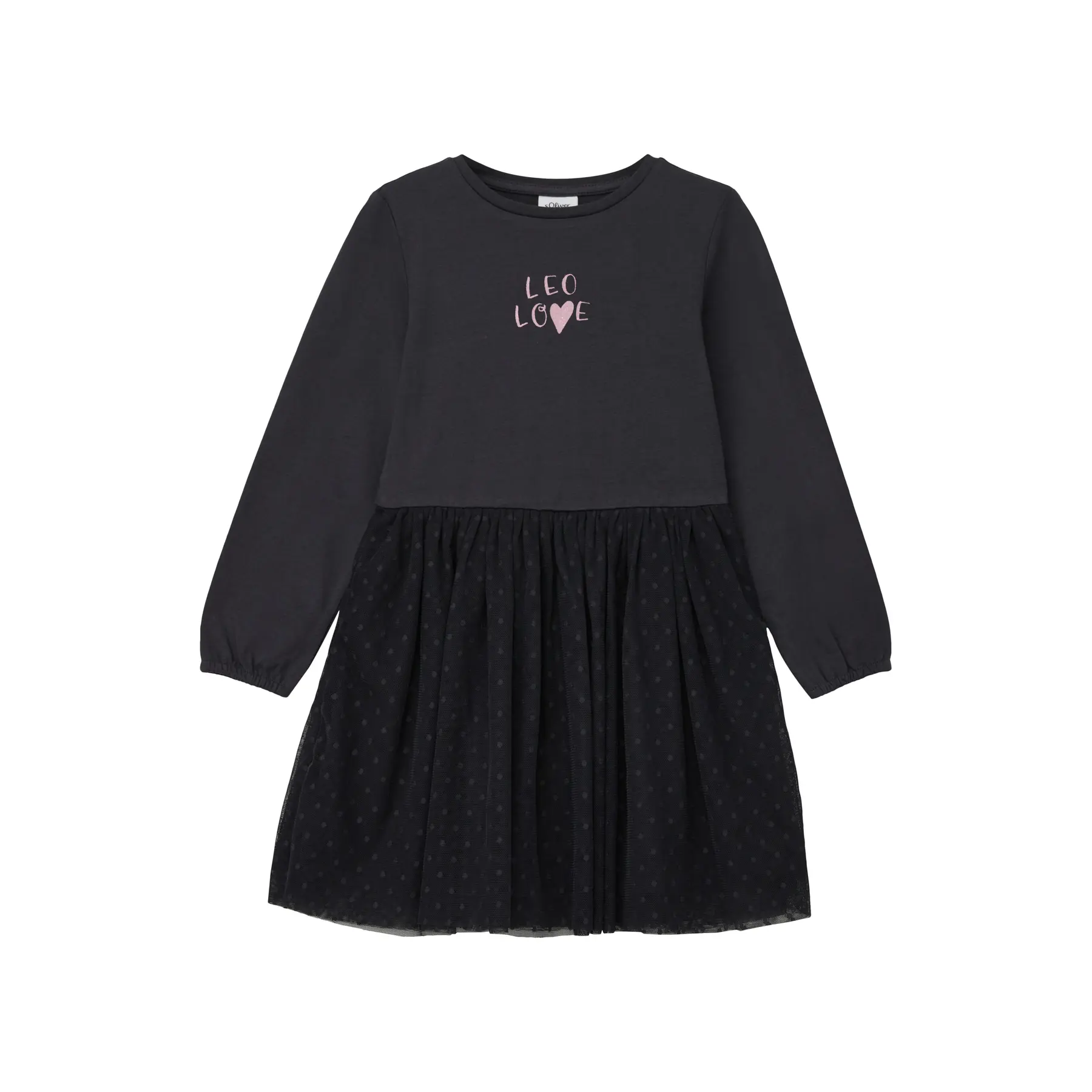 Robe courte avec jupe en mesh et imprimé pailleté bébé fille s.Oliver