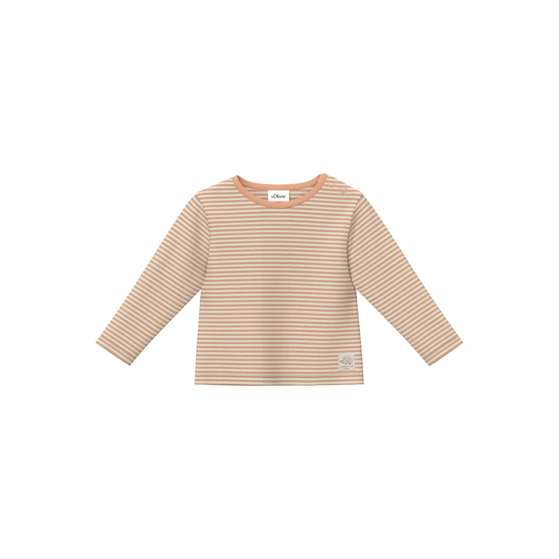 Gestreifter Baumwolljersey Langarmshirt für Babies s.Oliver