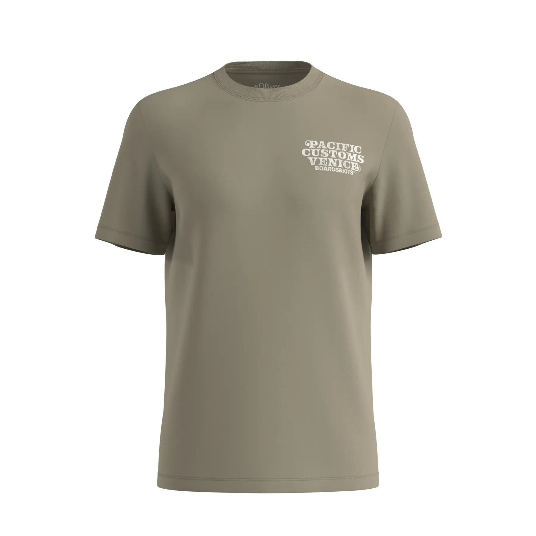 T-shirt a maniche corta con collo tondo e stampa frontale s.Oliver