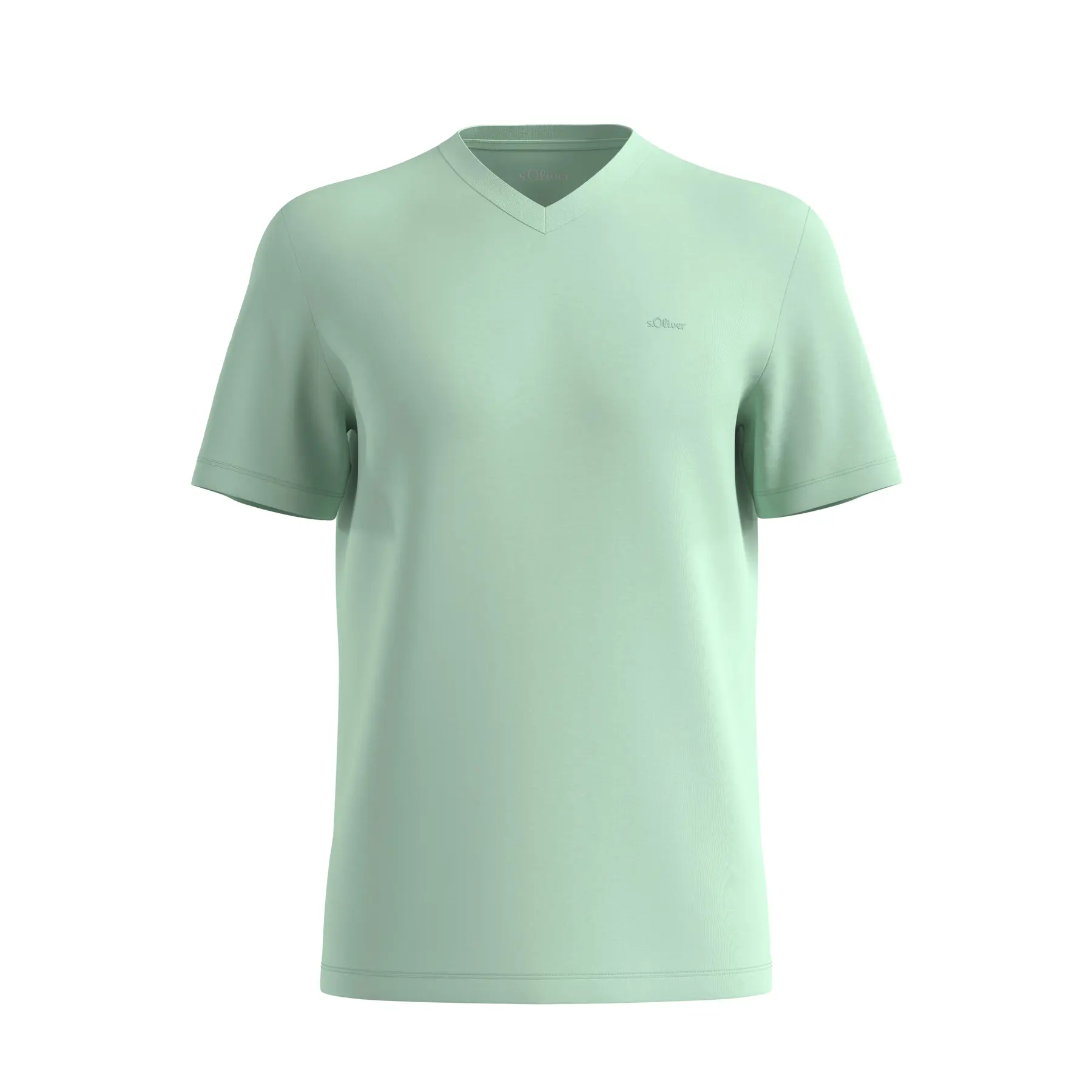 T-shirt in cotone con col a v s.Oliver
