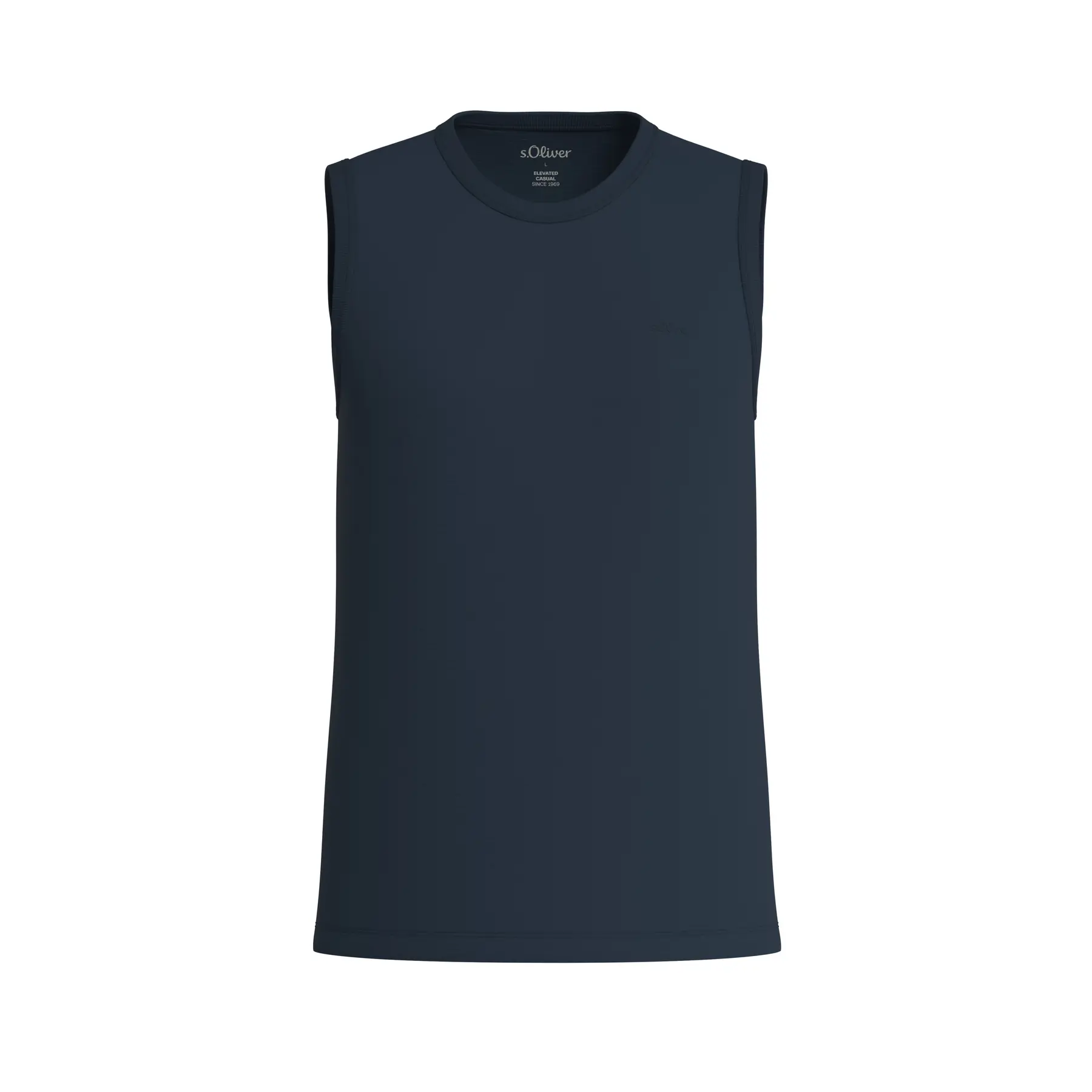 T-shirt in cotone con struttura in filo di fiamma s.Oliver