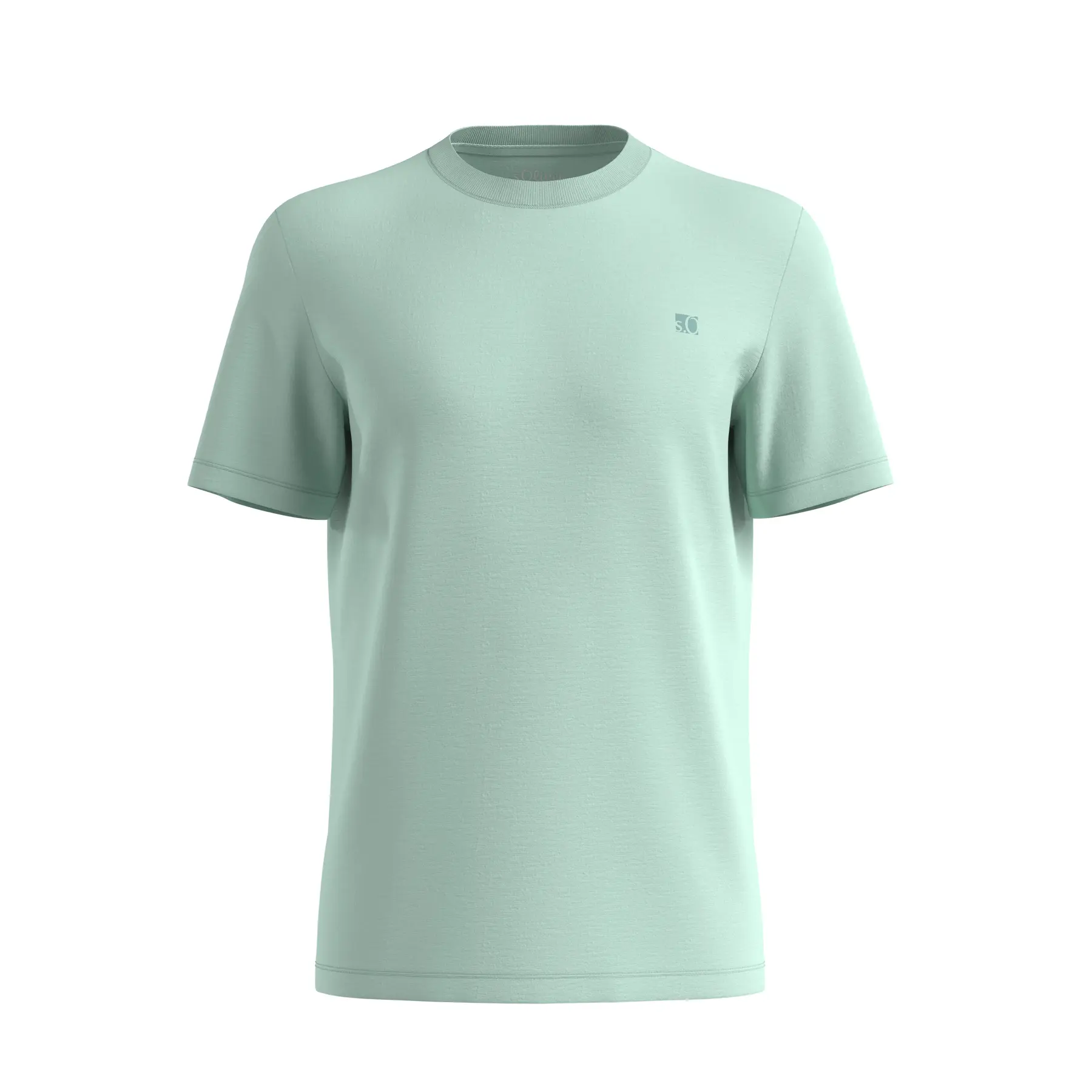 T-shirt con struttura in filo di fiamma e stampa del logo s.Oliver