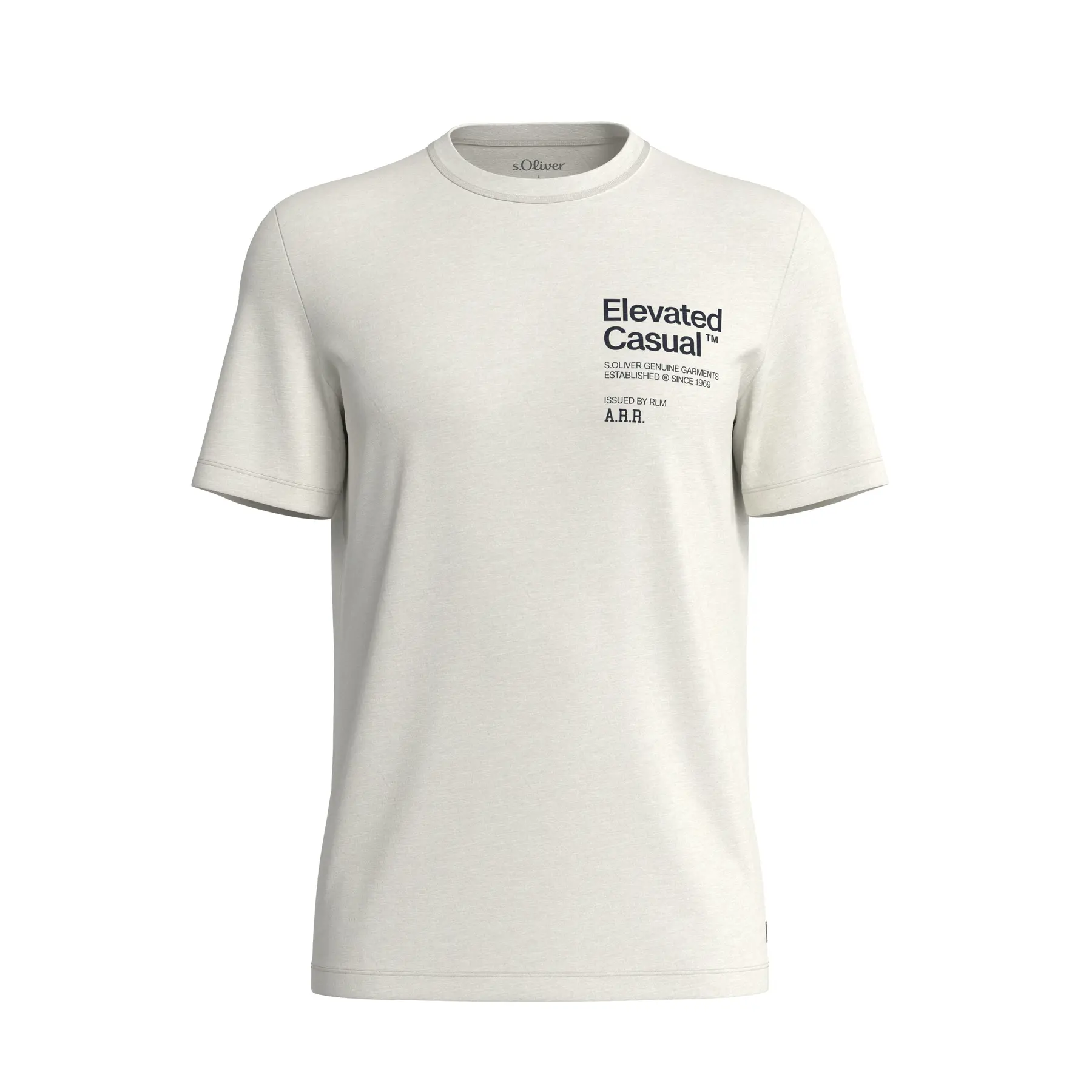T-shirt stampato effetto mélange s.Oliver