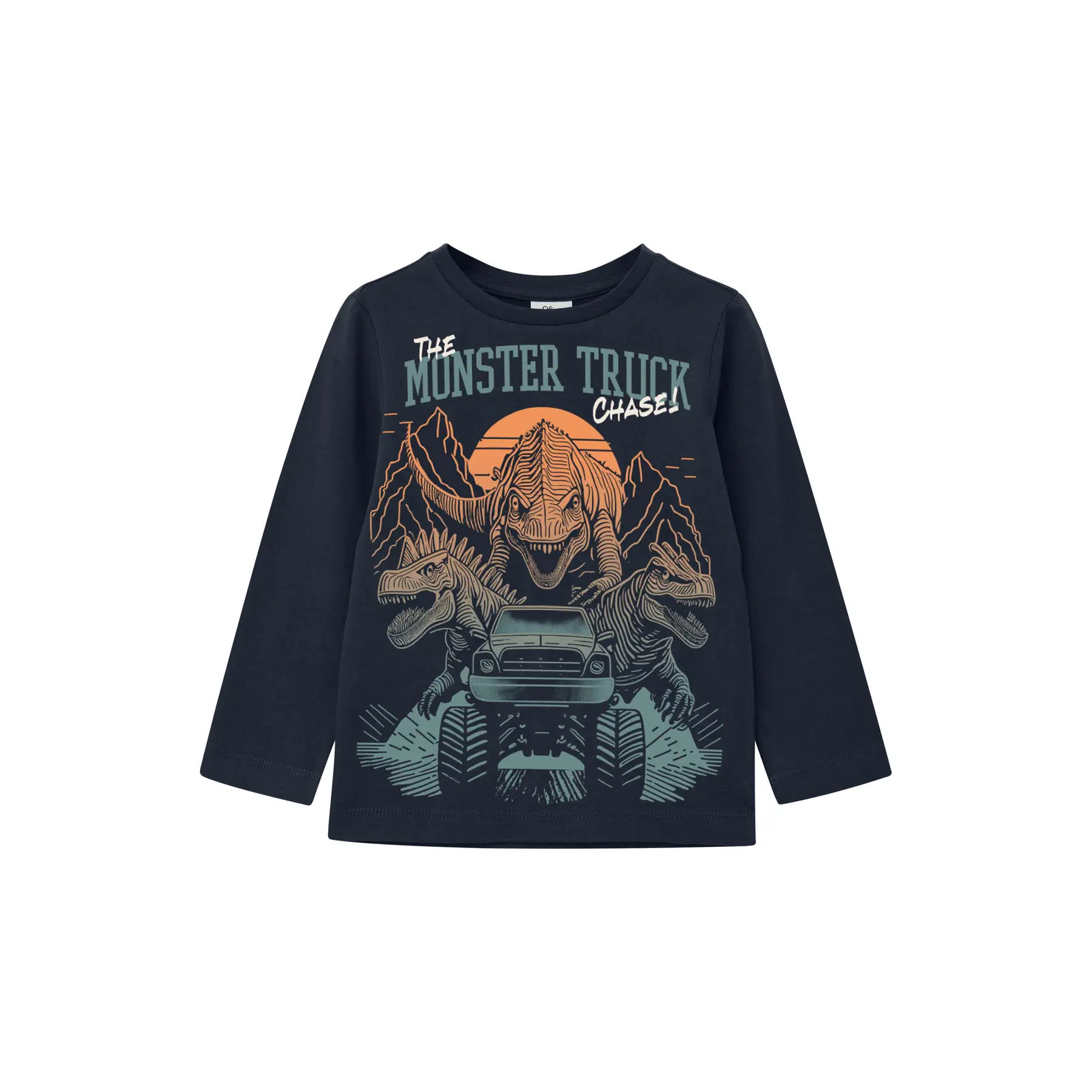 T-shirt maniche lunghe con grande stampa di dinosauro e dettagli ricamati bambino s.Oliver