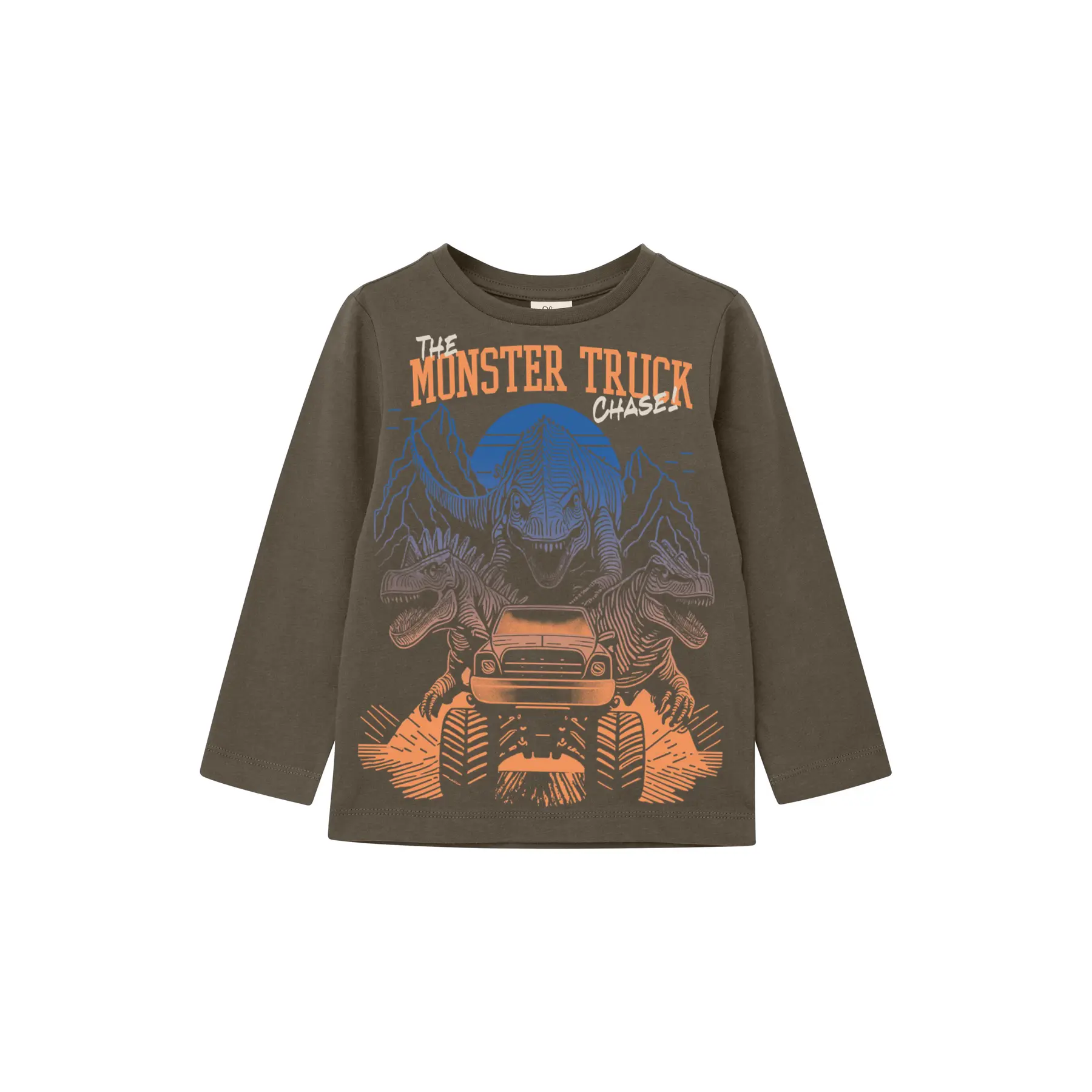 T-shirt maniche lunghe con grande stampa di dinosauro e dettagli ricamati bambino s.Oliver