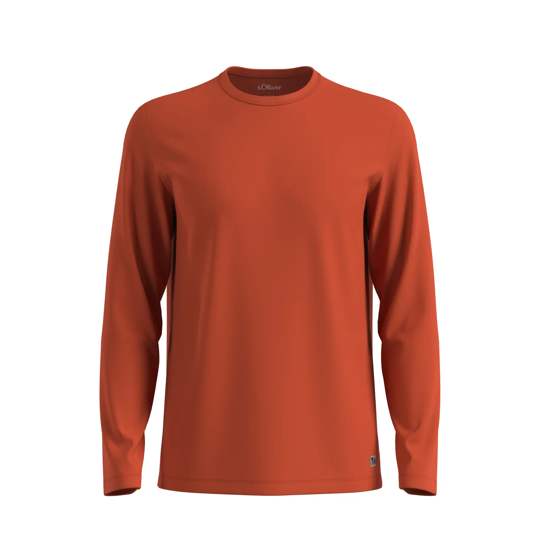 Langarmshirt mit Rundhalsausschnitt und Logopatch s.Oliver