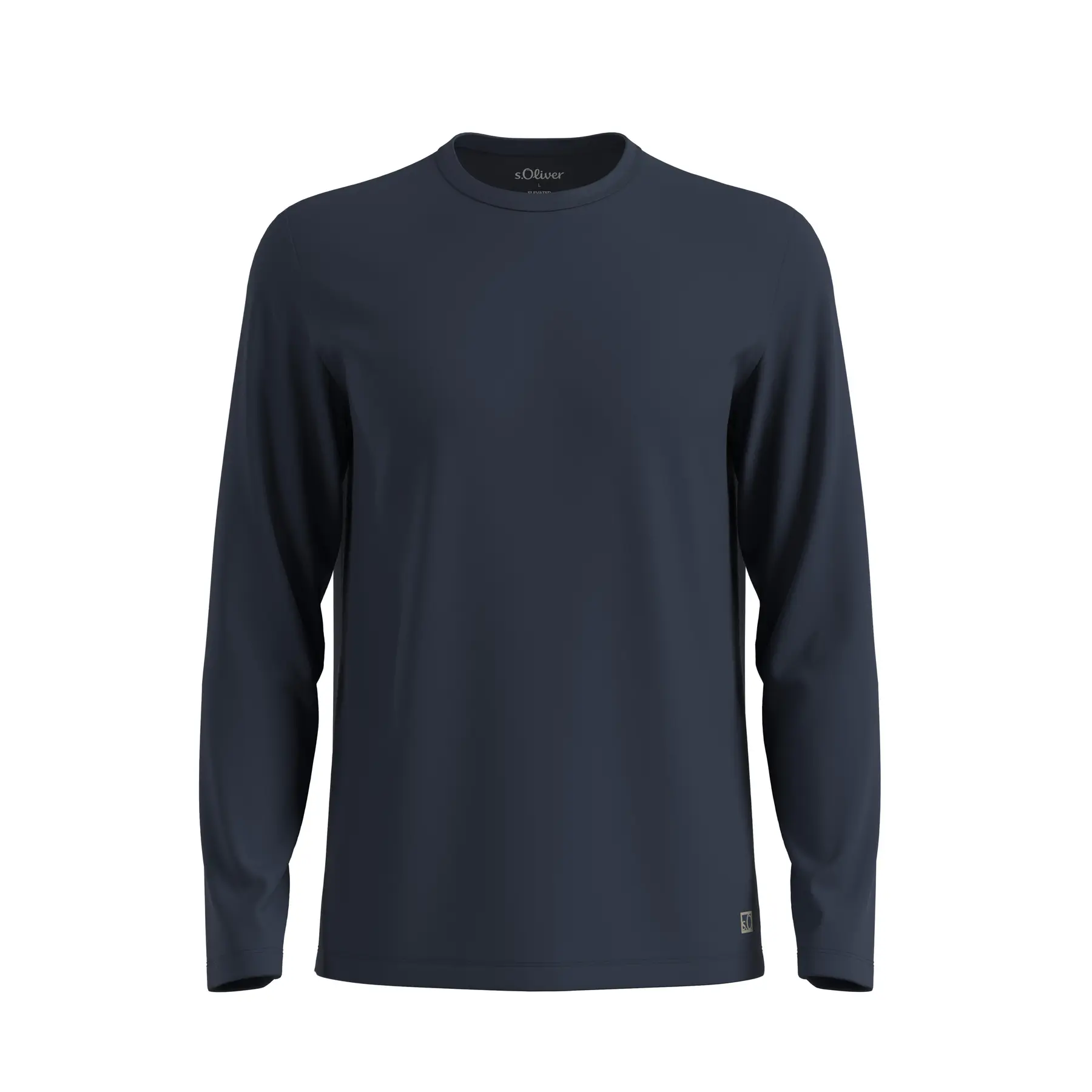 Langarmshirt mit Rundhalsausschnitt und Logopatch s.Oliver