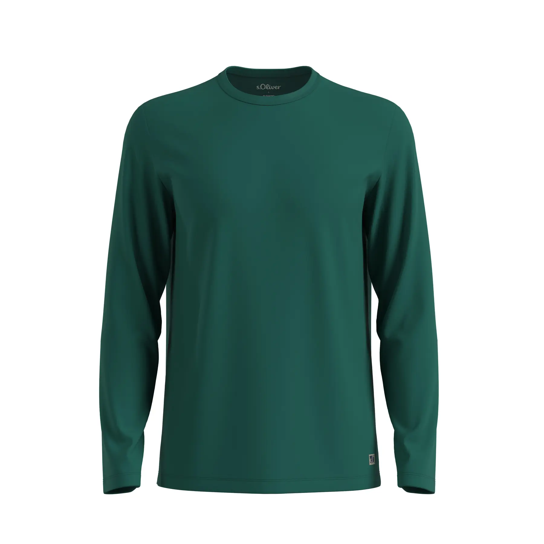 Langarmshirt mit Rundhalsausschnitt und Logopatch s.Oliver