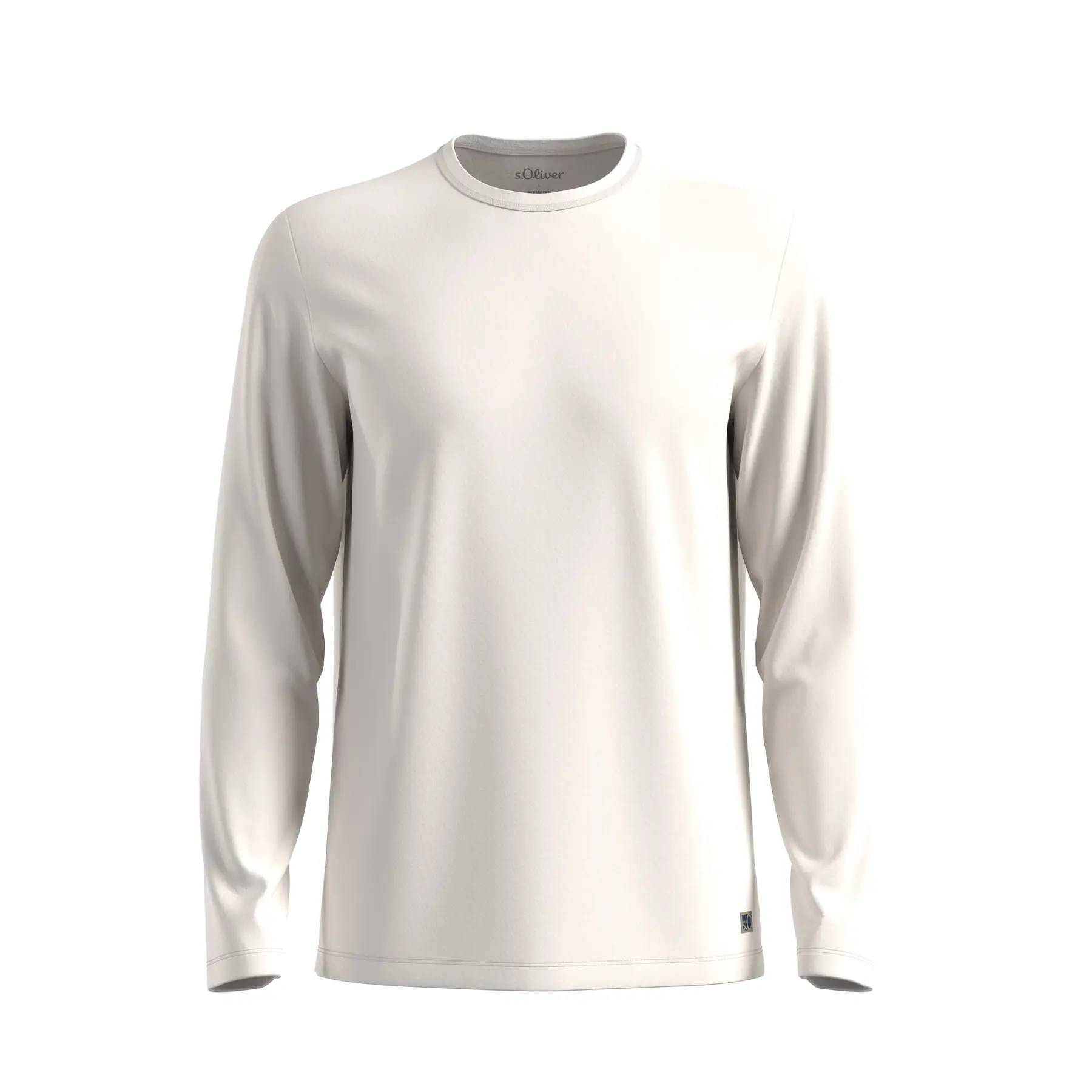 Langarmshirt mit Rundhalsausschnitt und Logopatch s.Oliver