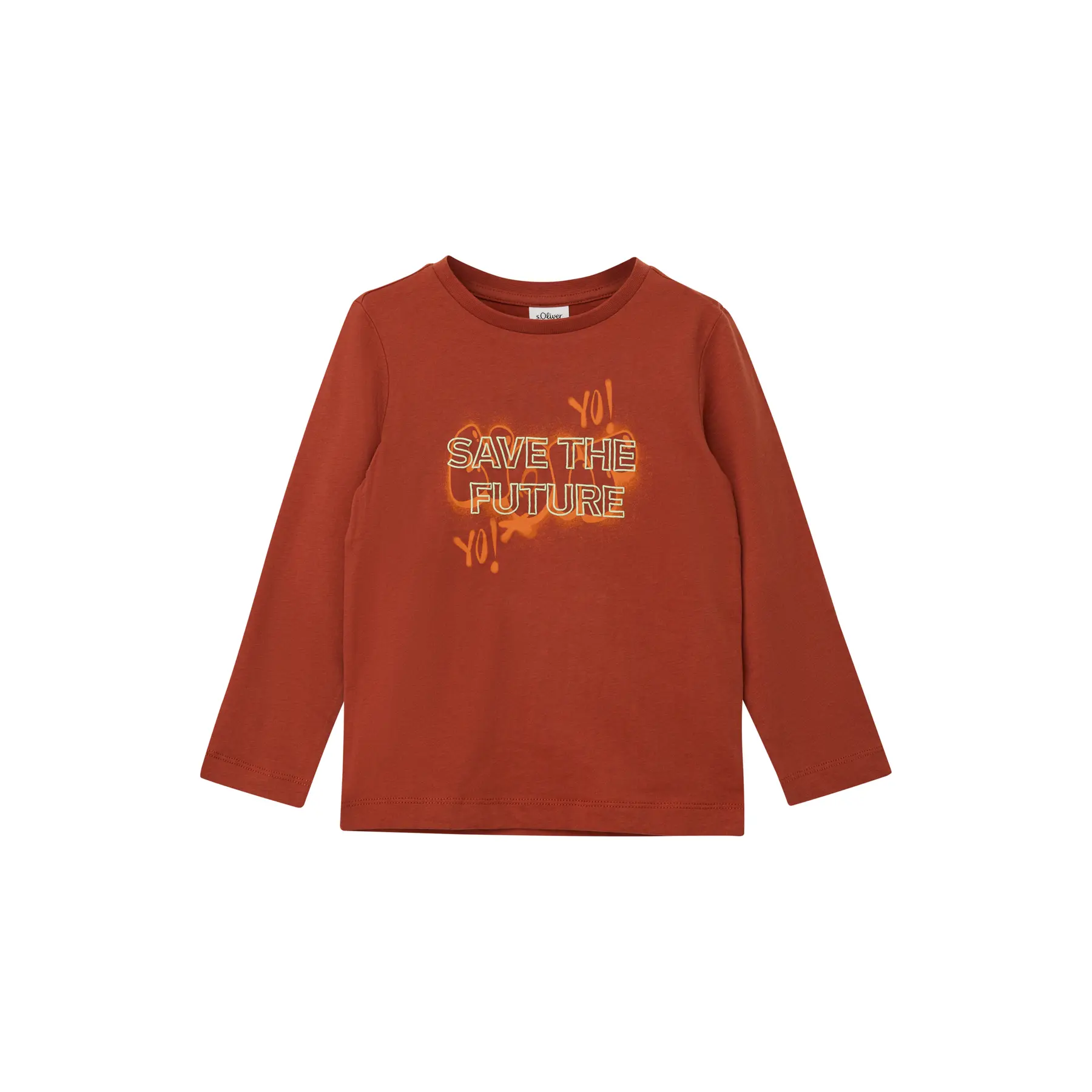 T-shirt a maniche lunghe con stampa davanti bambino s.Oliver