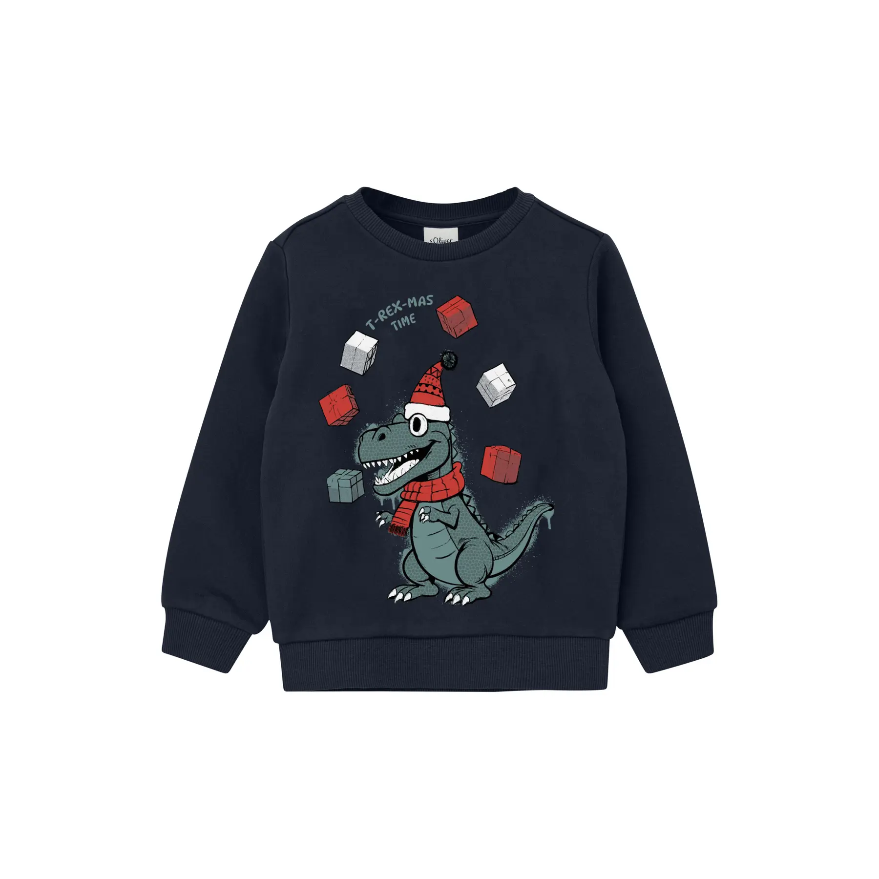 Sweatshirt con stampa natalizia frontale, interno spazzolato bambino s.Oliver