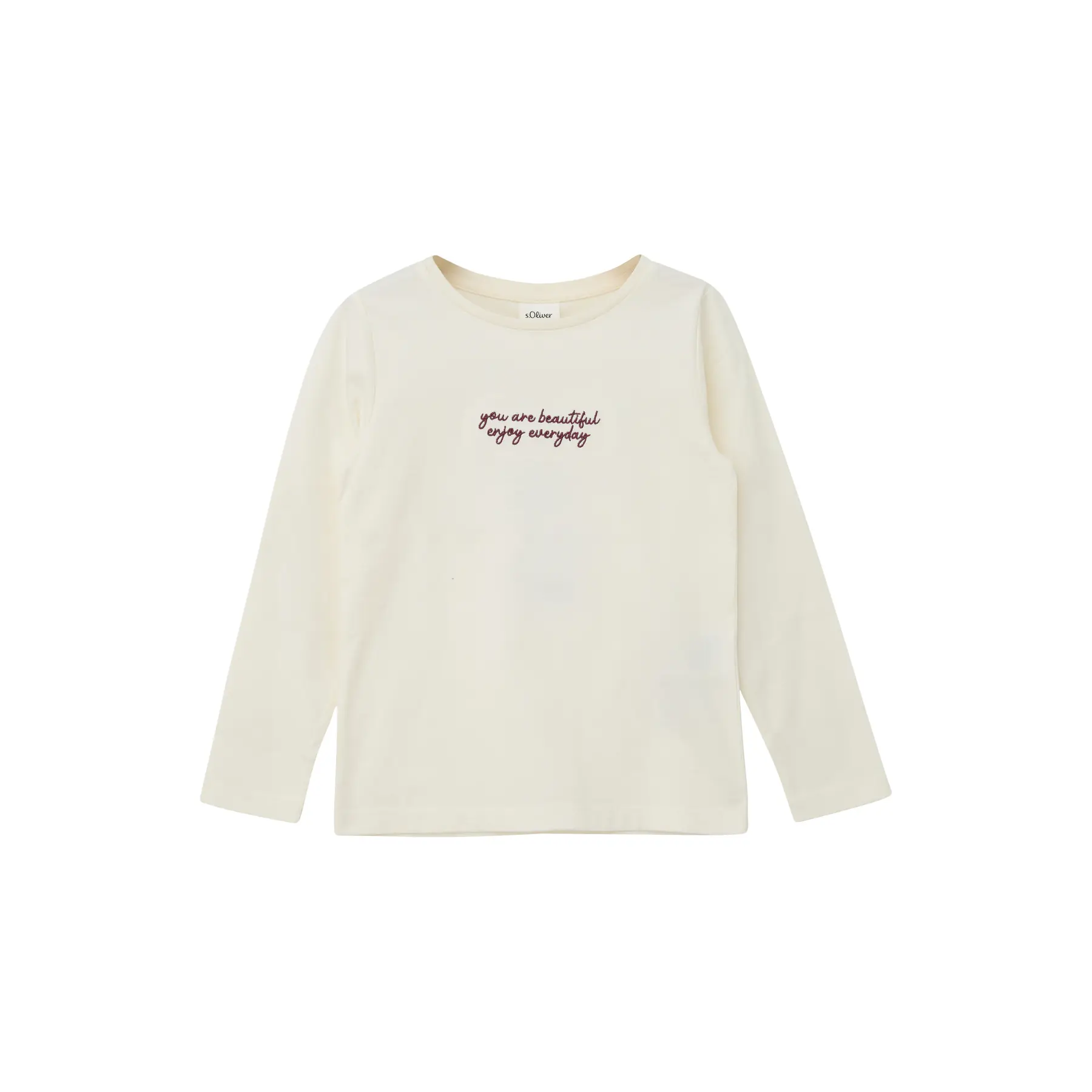 T-shirt a maniche lunghe con dettaglio ricamato ragazza s.Oliver