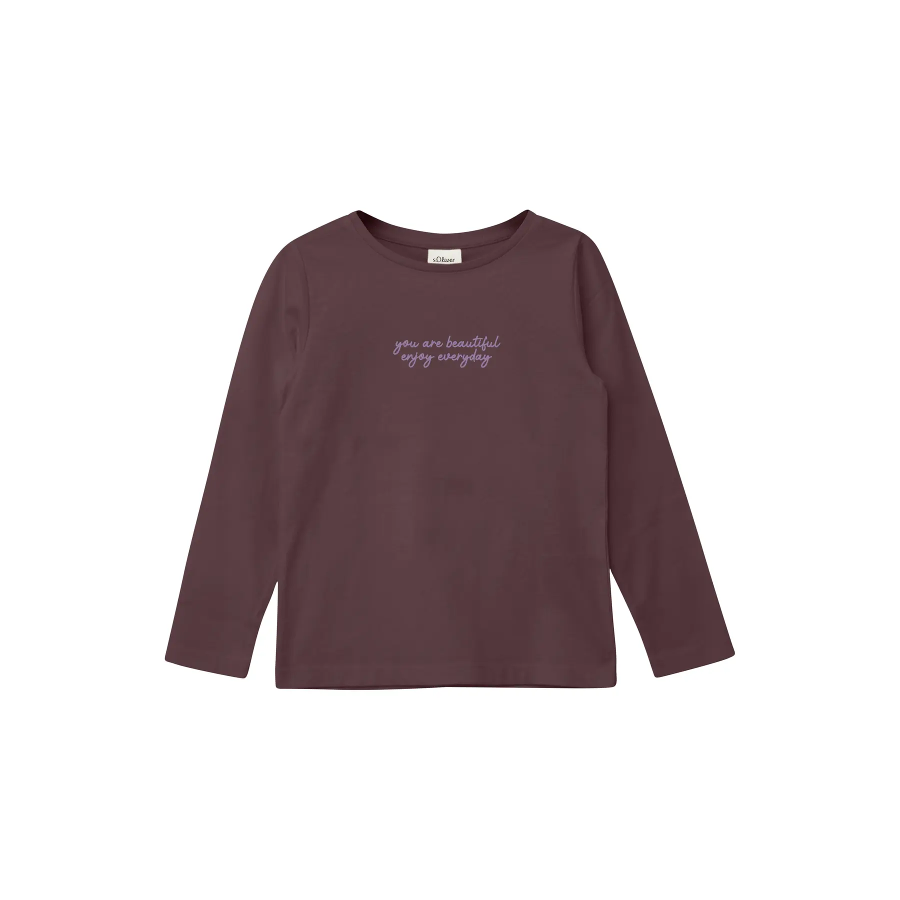 T-shirt a maniche lunghe con dettaglio ricamato ragazza s.Oliver