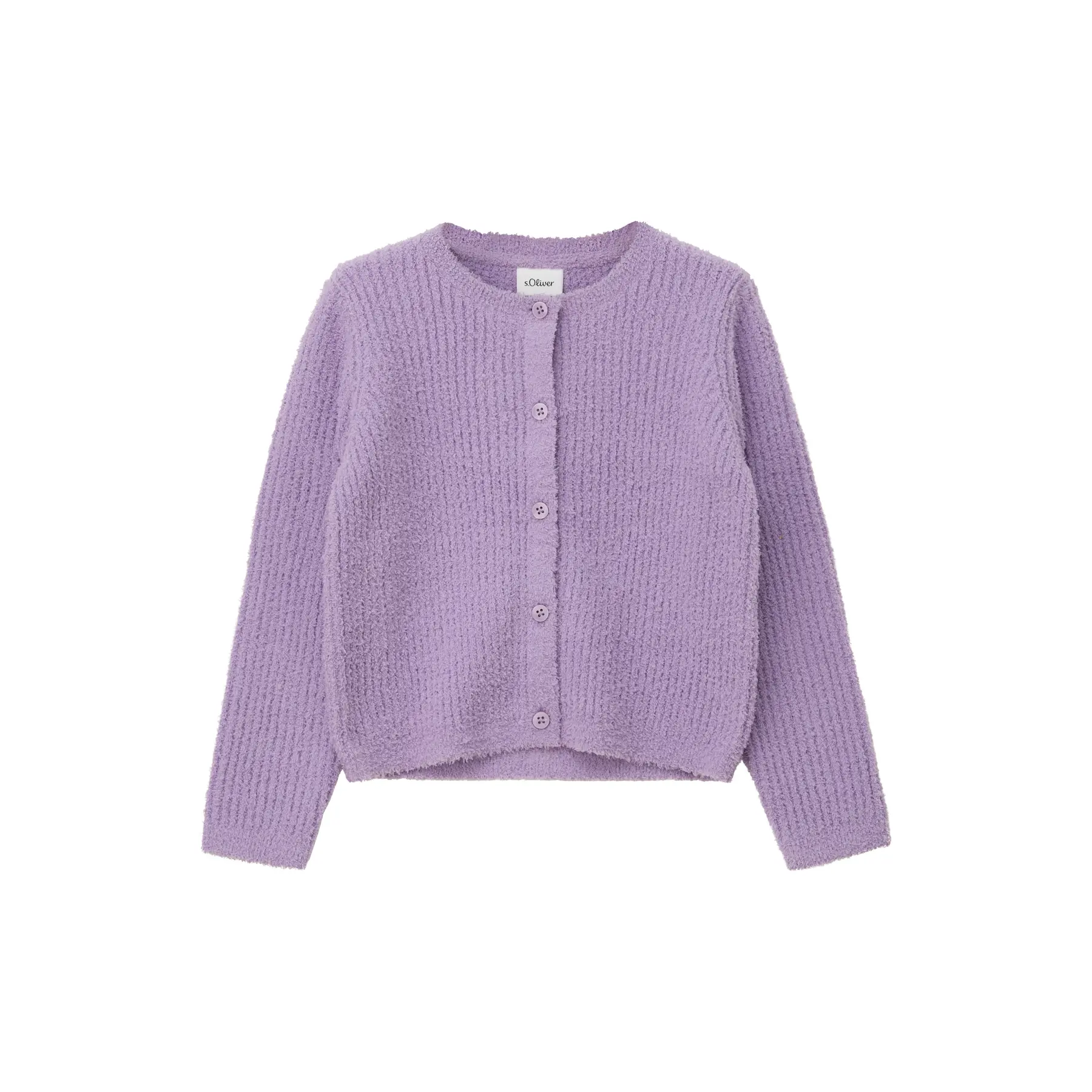Cardigan boutonné en maille jersey avec col rond fille s.Oliver