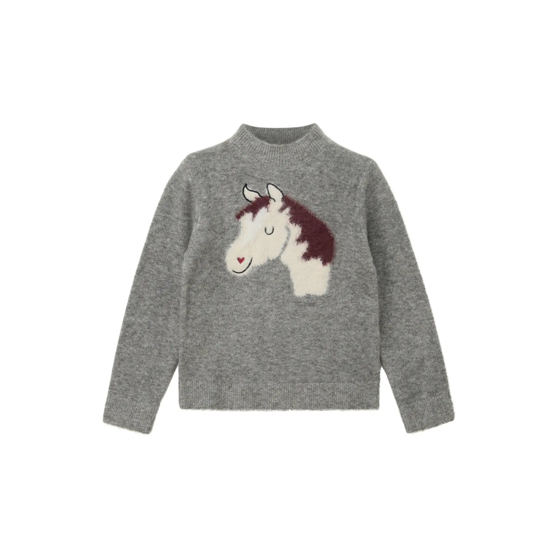 Maglione in maglia con motivo cavallo soffice per ragazza s.Oliver