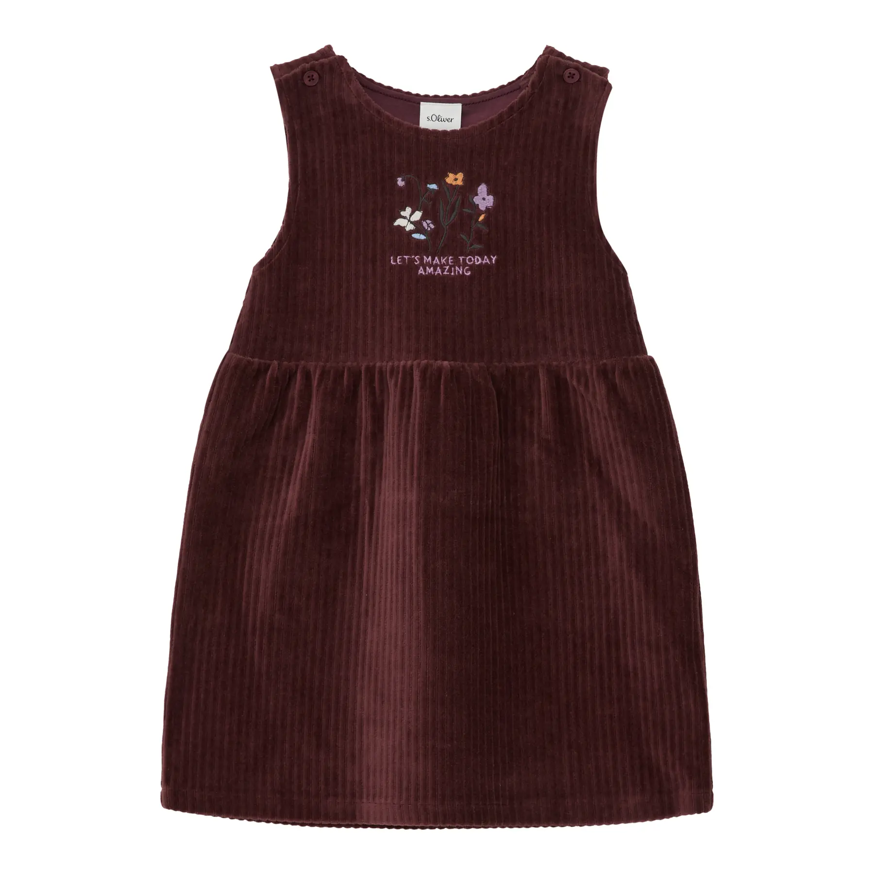 Robe courte en velours côtelé avec broderie fille s.Oliver