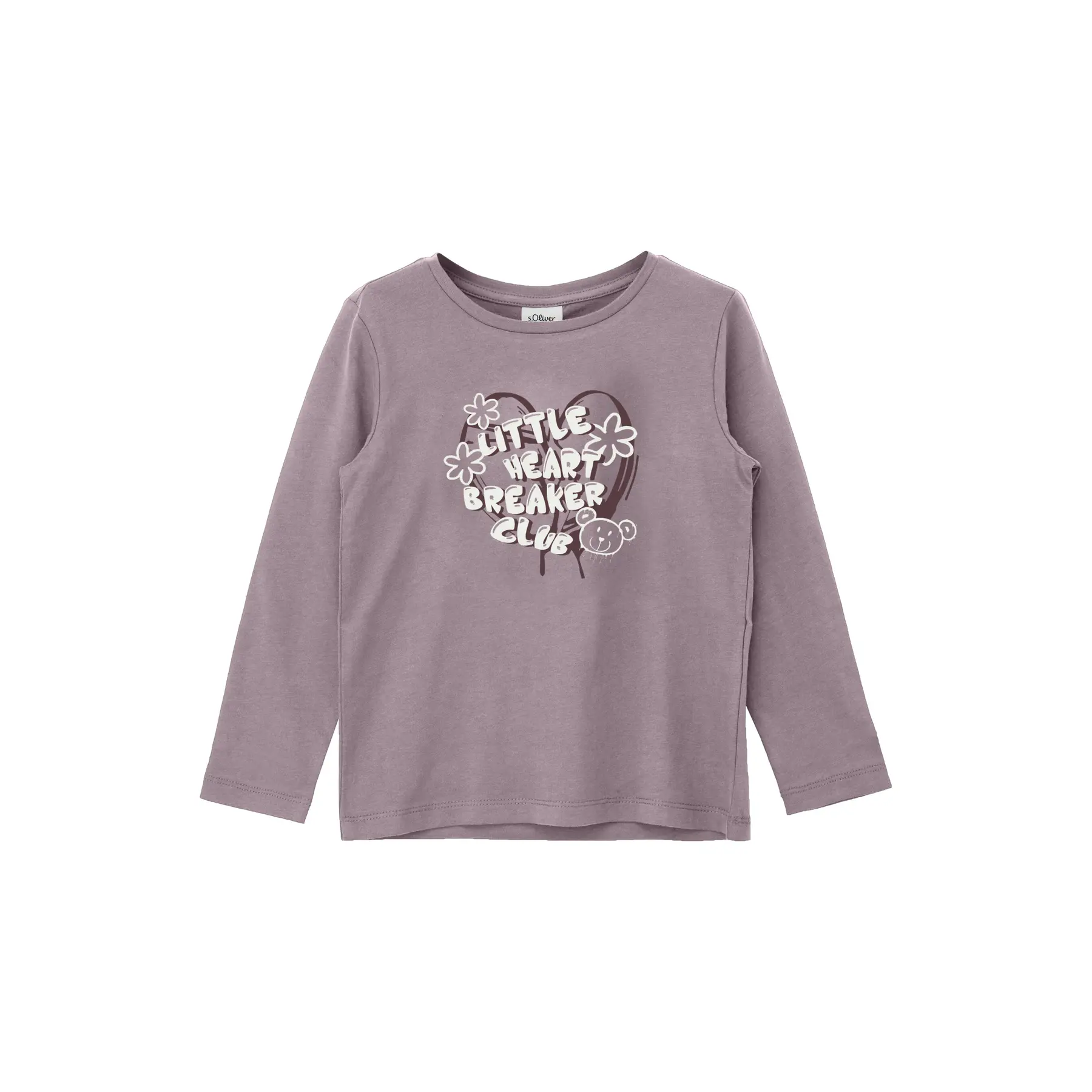 T-shirt a maniche lunghe Loose Fit con stampa schiuma ragazza s.Oliver