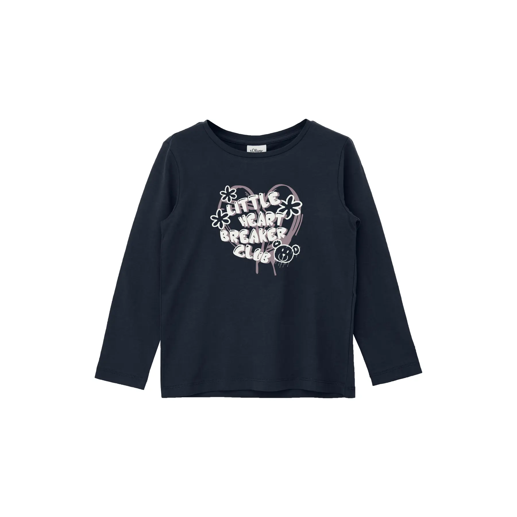 T-shirt a maniche lunghe Loose Fit con stampa schiuma ragazza s.Oliver