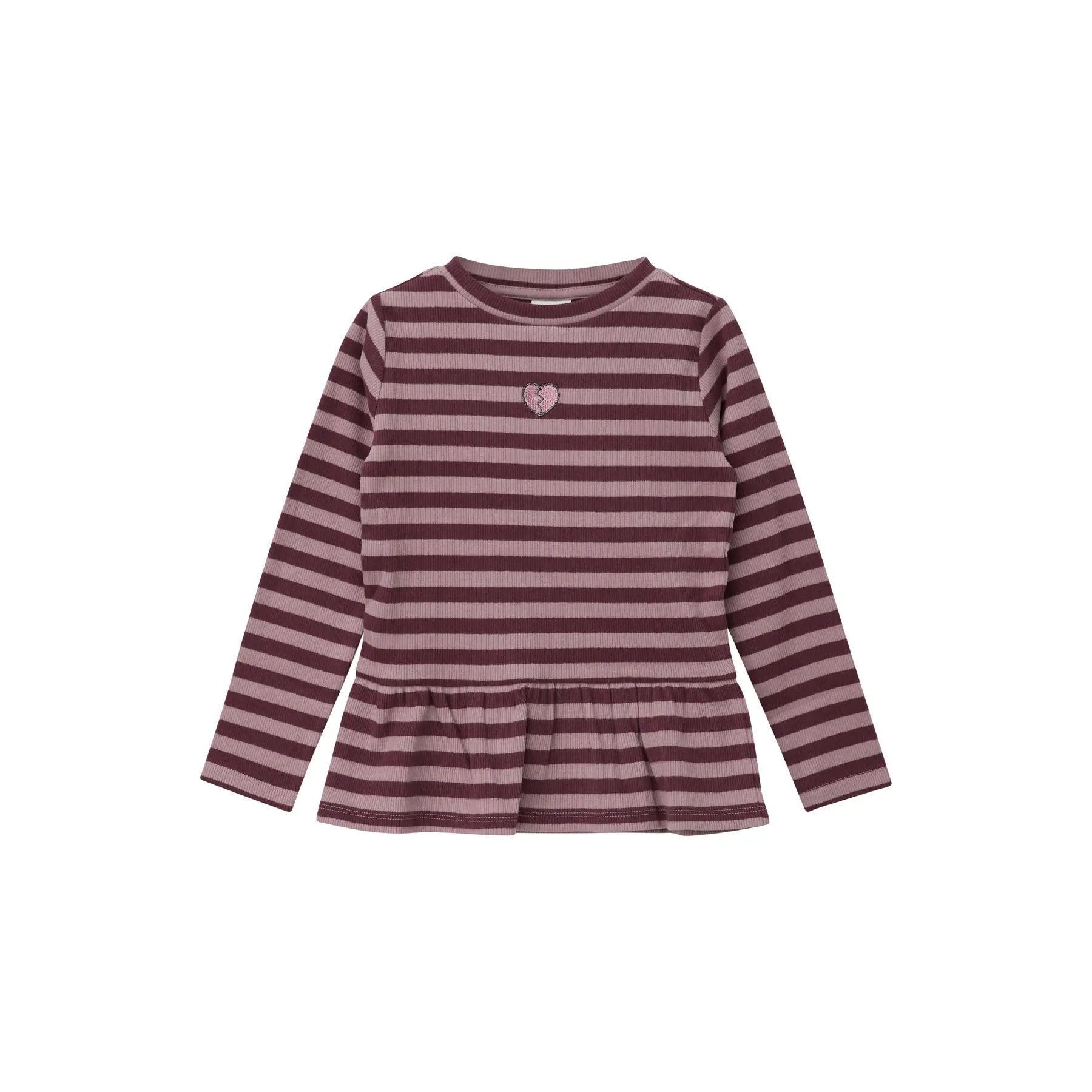 T-shirt a maniche lunghe con orlo svasato e dettaglio ricamato ragazza s.Oliver