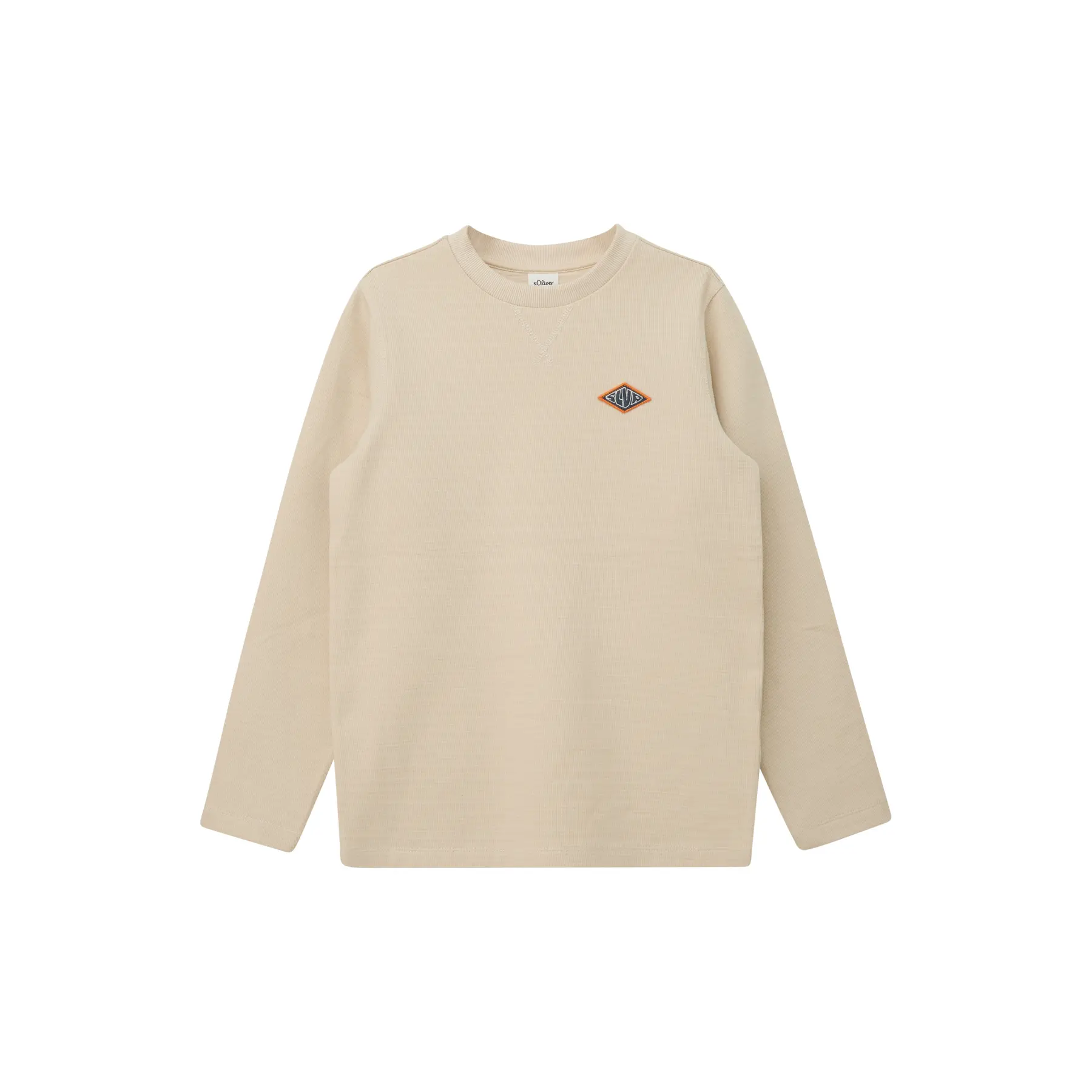 T-shirt a maniche lunghe strutturato con dettaglio patch bambino s.Oliver
