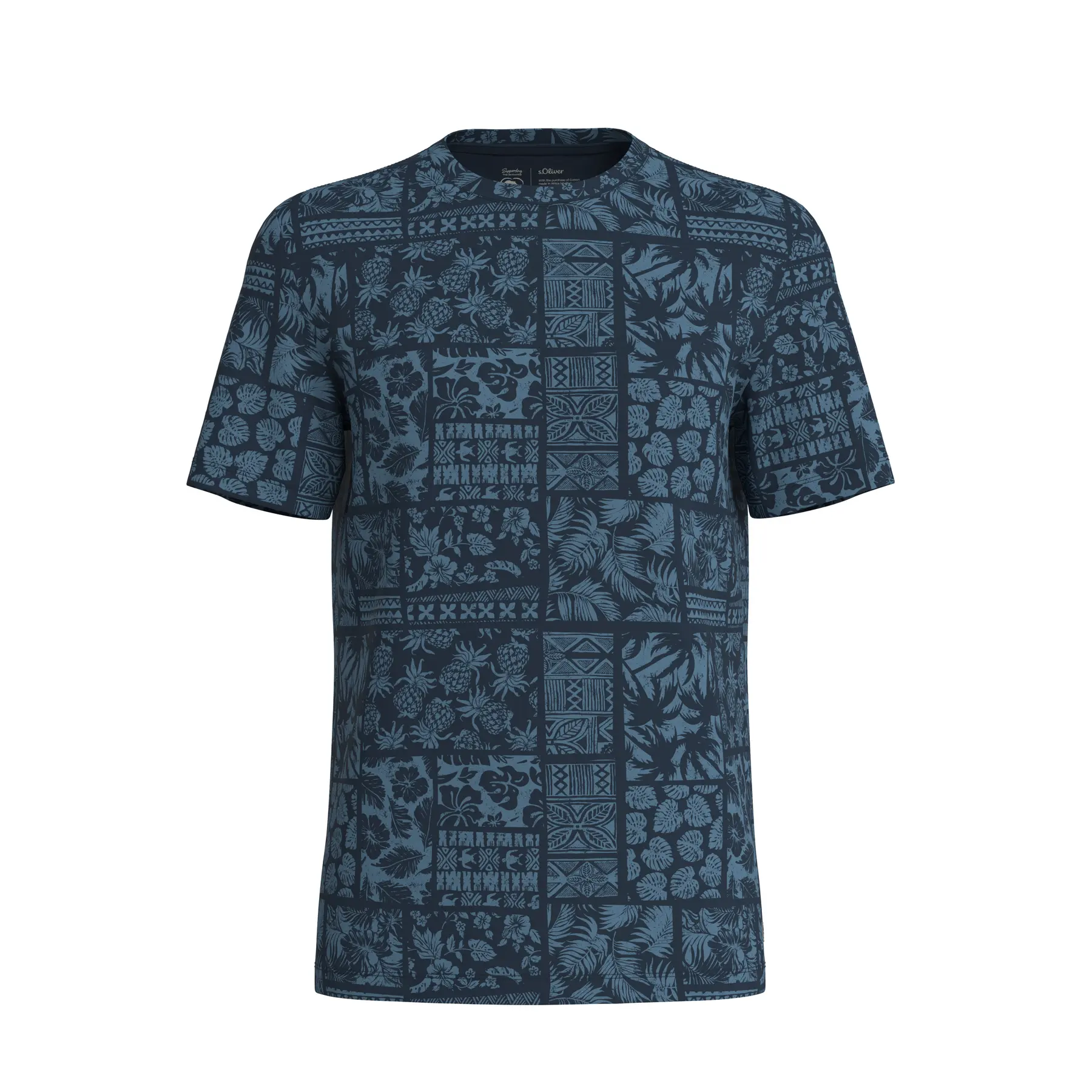 T-shirt in cotone con stampa all-over s.Oliver