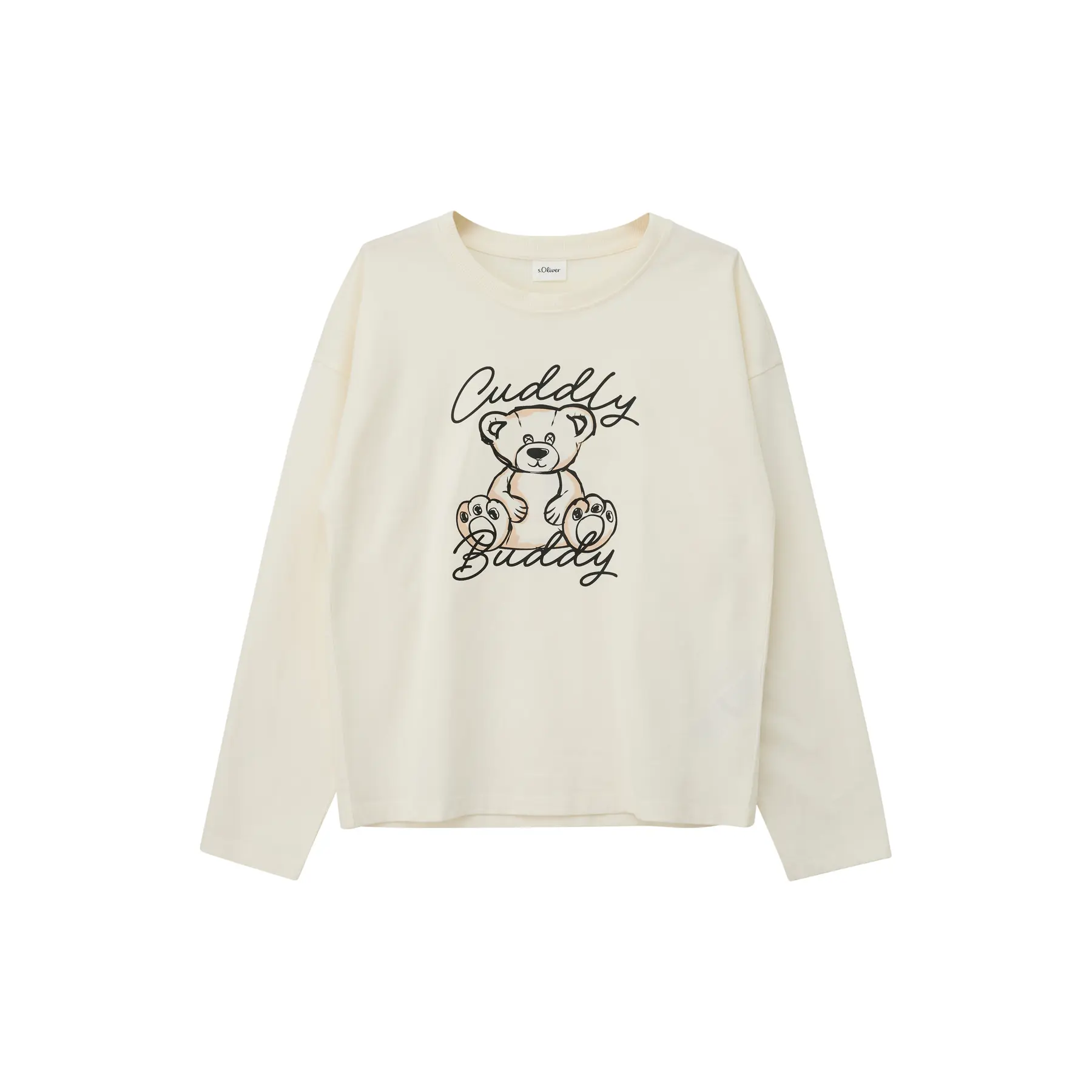 T-shirt a maniche lunghe con stampa davanti ragazza s.Oliver